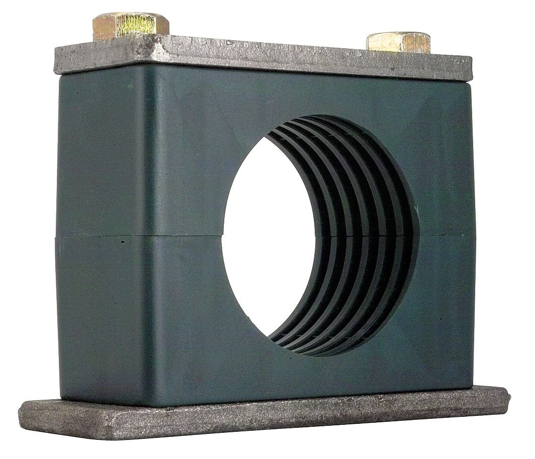 Heavy Duty H-4017S-SS Beta Clamp Assembly - 3/4 Inch Pipe Clamp with Polyurethane Cushion & Stainless Steel Hardware for Industrial Piping, HVAC, and Plumbing Applications