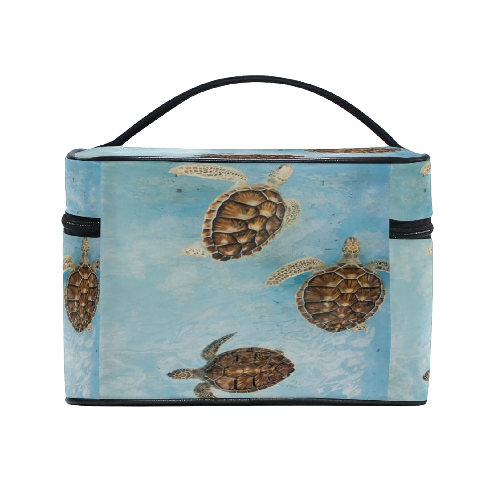 Waterproof Sea Turtle Makeup Bag for Women - Cute Animal Cosmetic Pouch Travel Toiletry Organizer - Perfect for Travel, Gym, Beach & Daily Use