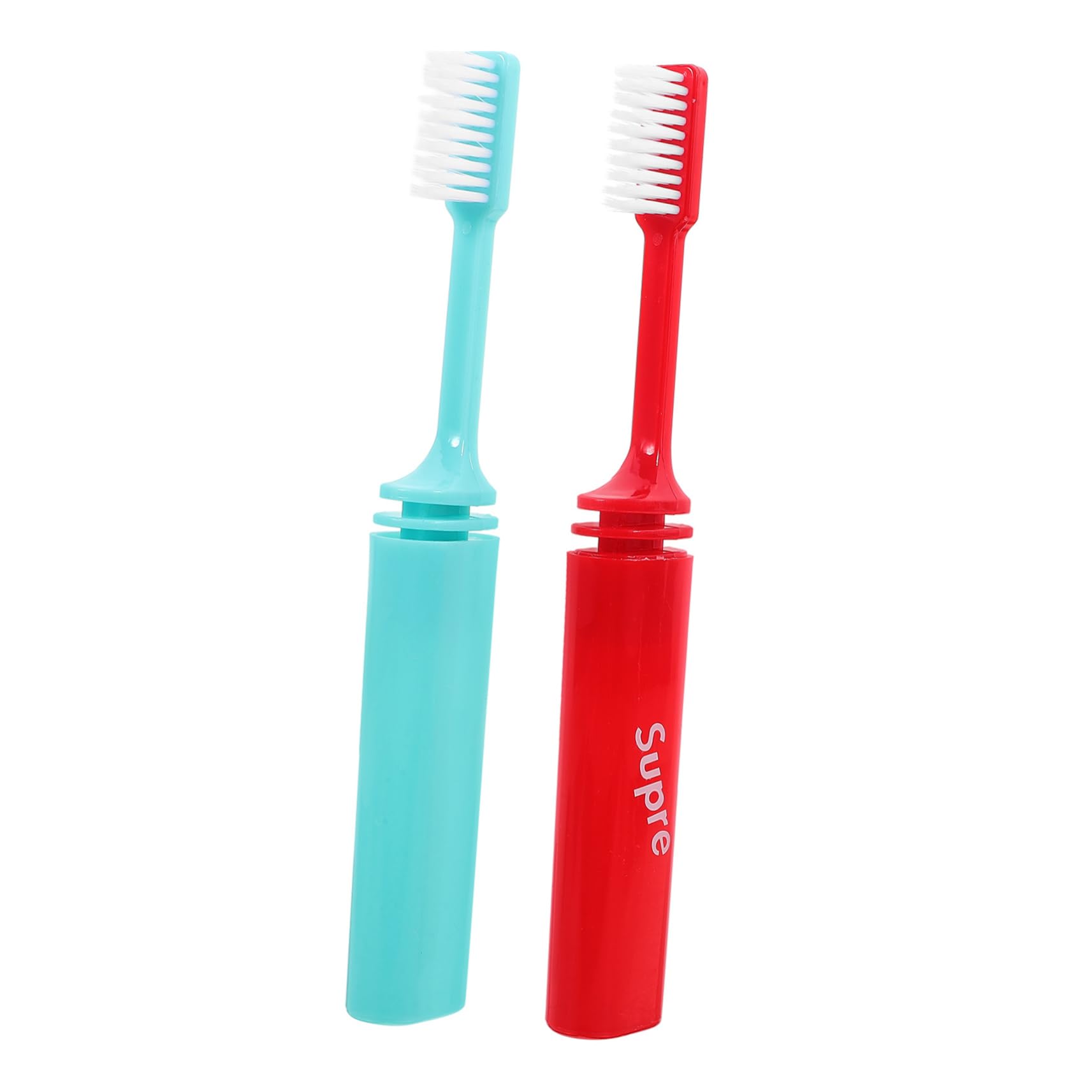 2 Pack Kids Travel Toothbrushes - Foldable & Compact for Camping, Hiking, and Outdoor Adventures | Soft Bristles & Chewable Design for Children's Oral Care On-The-Go