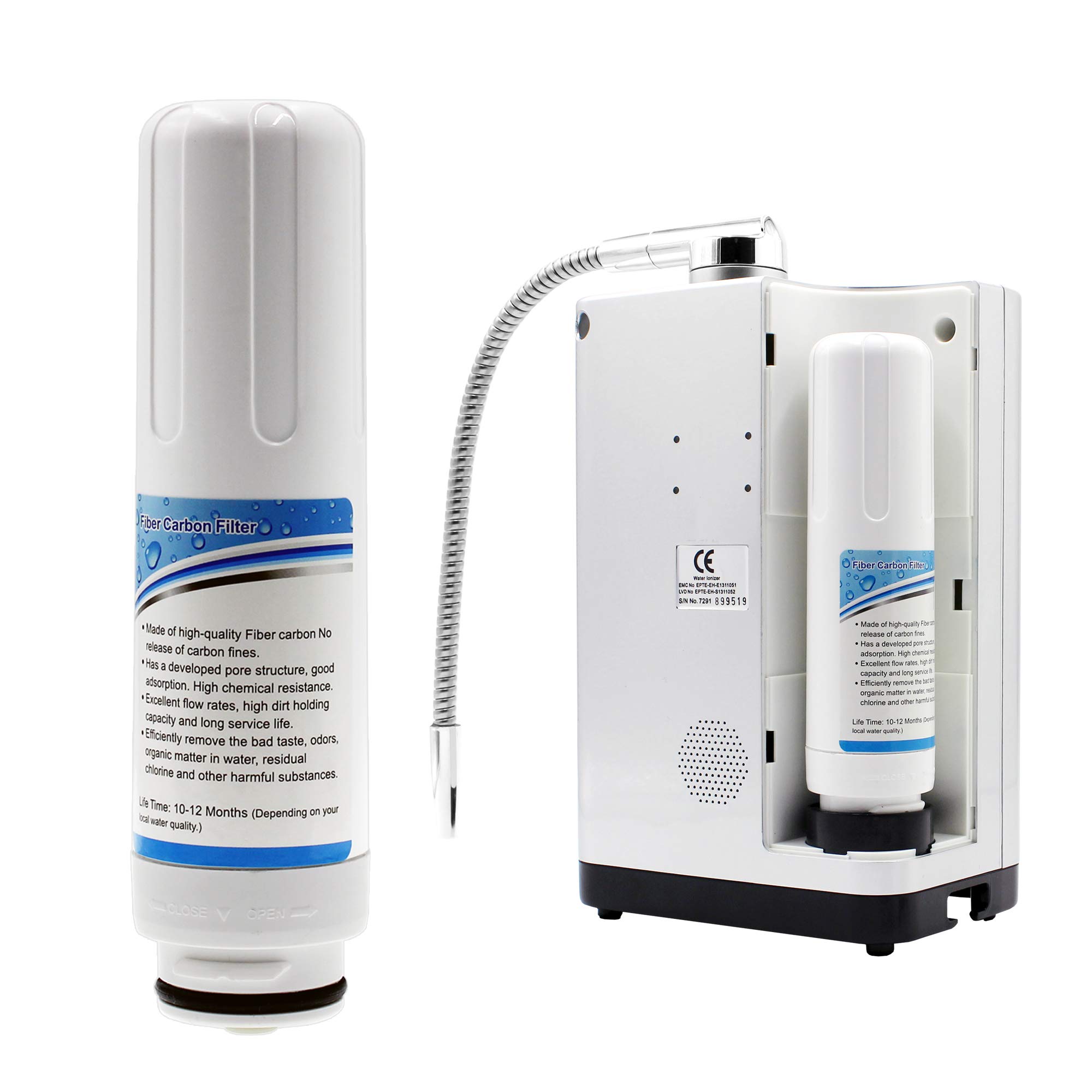 **AQU3.5~10.5 Replacement Alkaline Water Filter Pitcher Cartridge - Activated Carbon & Ionized Filtration for Clean, Healthy Drinking Water - Perfect for Home, Office, and Travel Use**