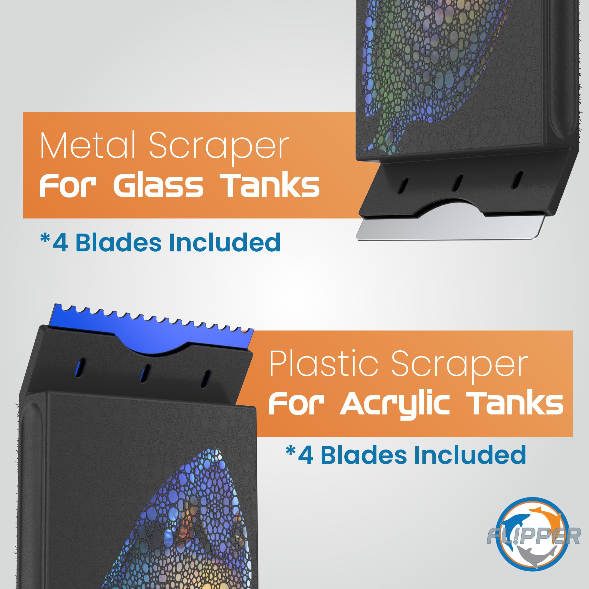 Flipper Edge Puffer Limited Edition Magnetic Aquarium Cleaner - 2-in-1 Dual Blade Scrubber & Scraper for Fish Tank Cleaning | Efficient Glass & Acrylic Surface Maintenance Tool | Perfect for Freshwater & Saltwater Aquariums, Home or Office Decor