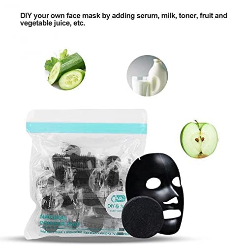 **SUNBEET Bamboo Charcoal Facial Mask - Compressed Sheet Mask for Deep Cleansing & Pore Minimizing - Black Charcoal Paper Face Mask for Men & Women (24 Pack) - Perfect for Spa Nights & Skincare Routines**