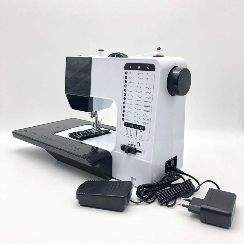 Double Needle Electric Sewing Machine - Household Desktop Multifunctional & Foldable for DIY Crafts, Quilting, Clothing Repair | 110V US Standard | Perfect for Beginners & Home Use