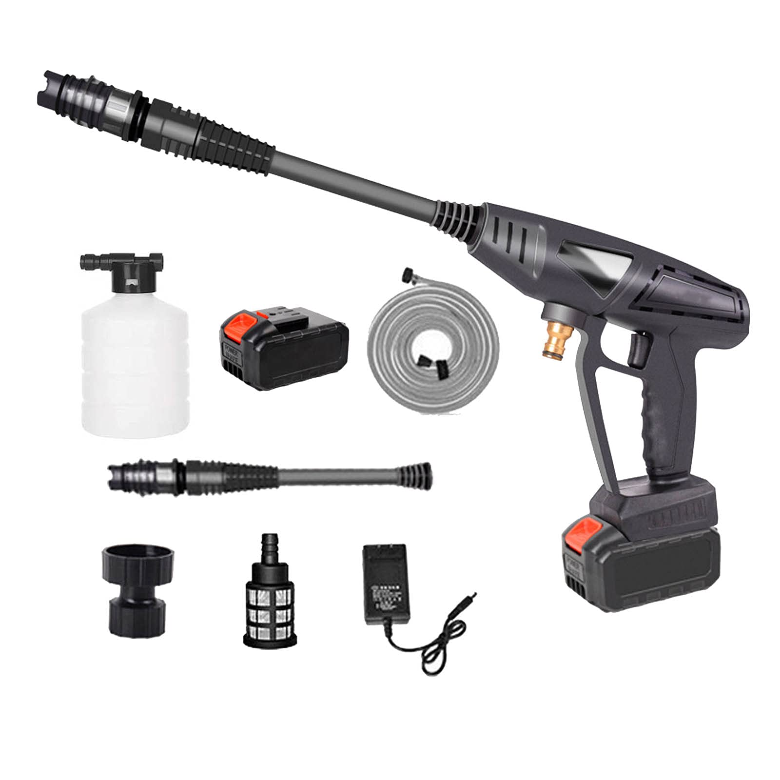 **Bewinch 28 Bar Cordless Pressure Washer with Foam Generator - 24V Rechargeable Lithium Battery & 5M Hose - Ideal for Patio, Car, Garden, Window Cleaning - Portable & Powerful for Home & Outdoor Use**