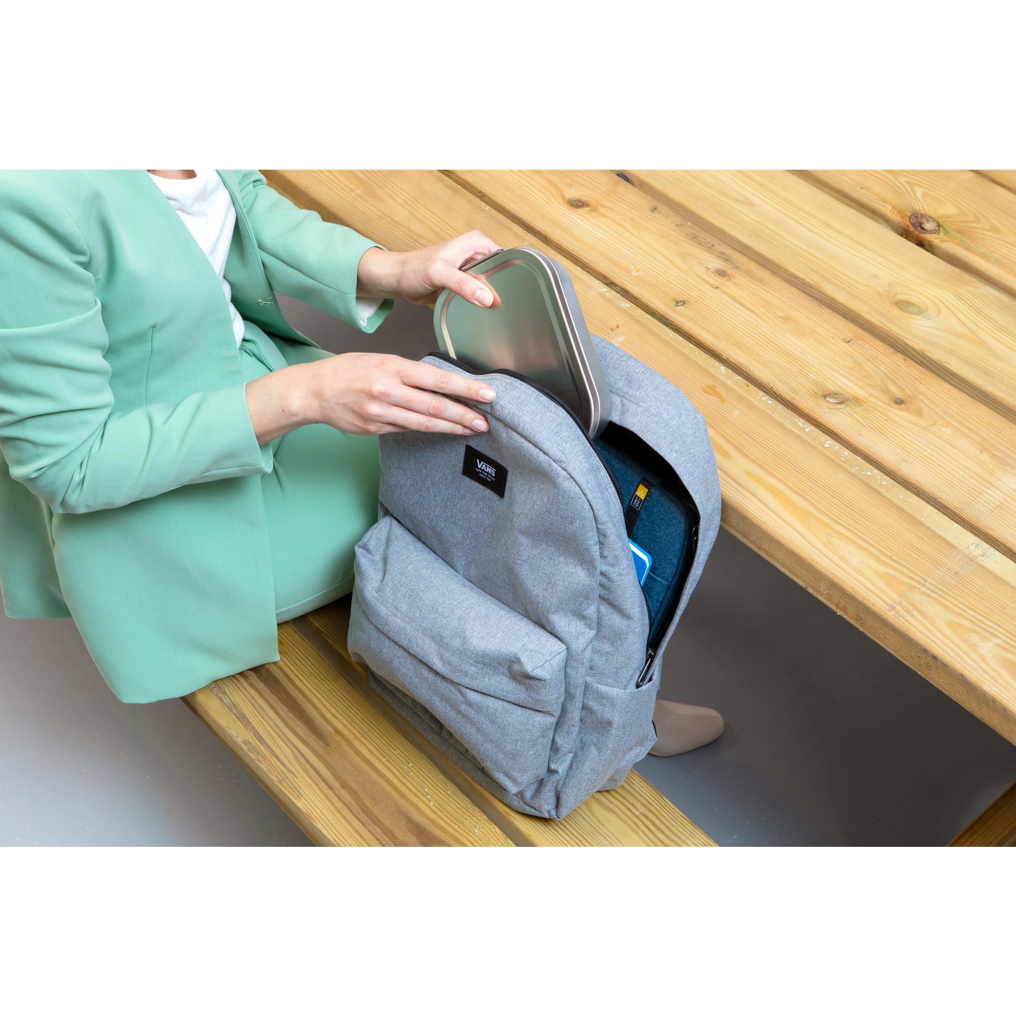 Brabantia Stainless Steel Lunch Box with Adjustable Divider - Eco-Friendly & Durable Sandwich, Wrap & Snack Container - Matte Steel Medium Size - Perfect for Office, School & Picnic Lunch Storage