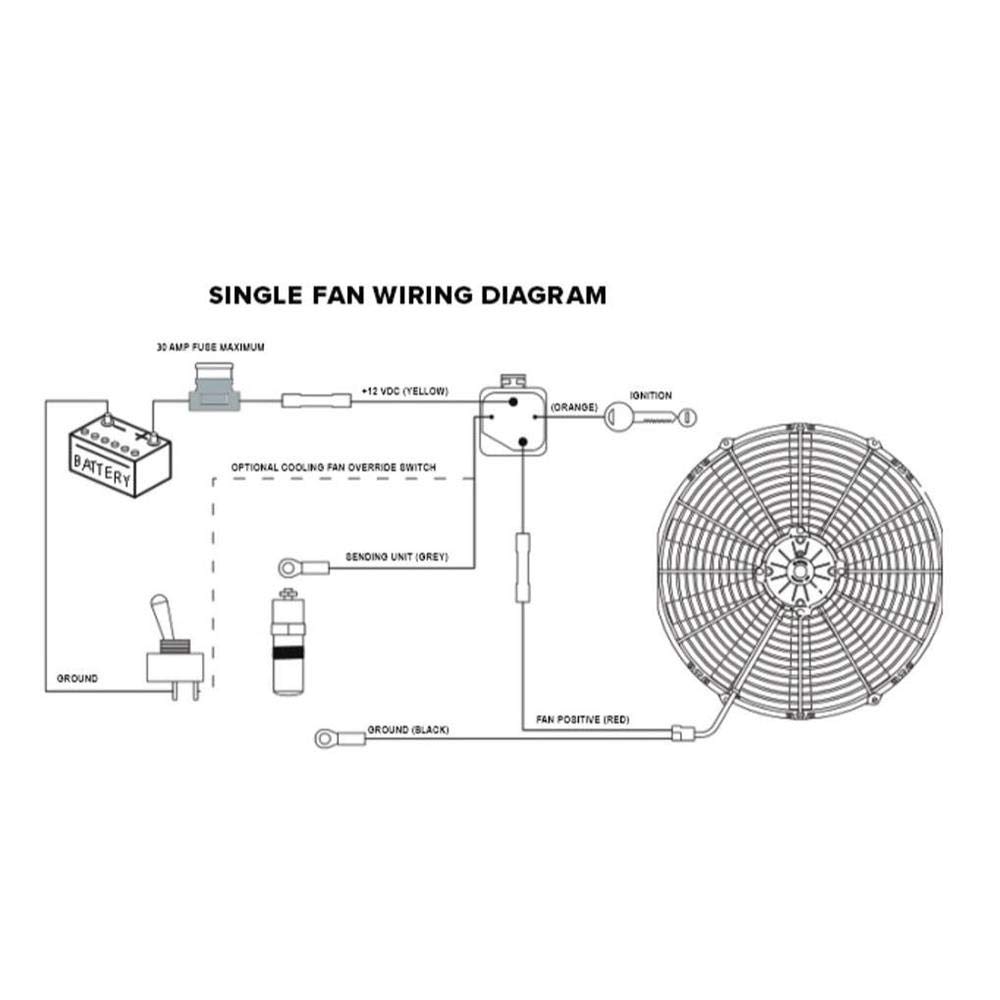 Speedway Electric Fan Relay Wiring Kit with 195 Degree On/Off Switch - Universal Cooling System Upgrade for Cars, Trucks & SUVs - Perfect for Engine Overheating Protection & Performance Tuning