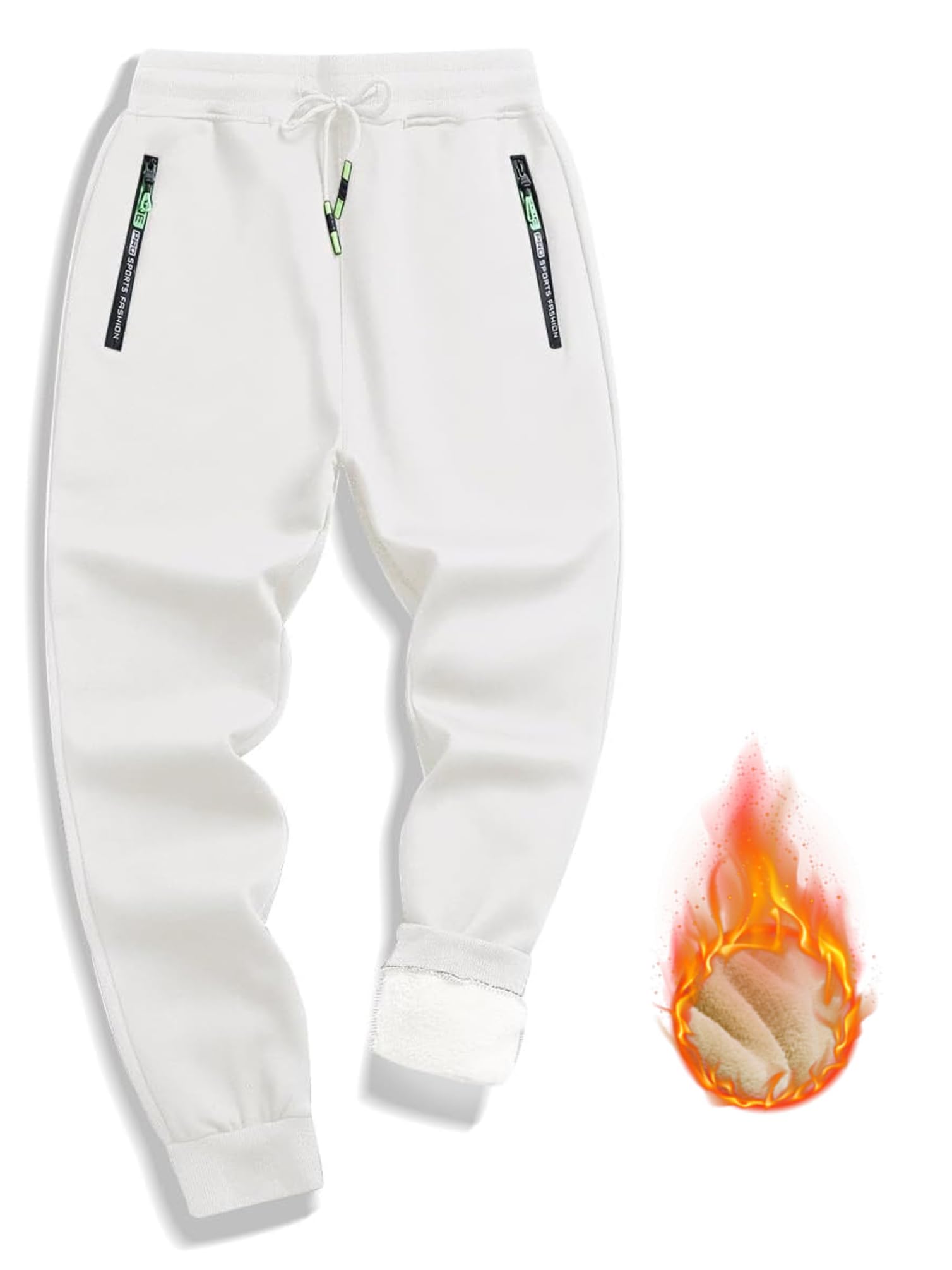 Men's Sherpa Lined Sweatpants - Winter Warm Fleece Pants for Men | Cozy Lounge Pants for Cold Weather, Outdoor Activities & Home Relaxation
