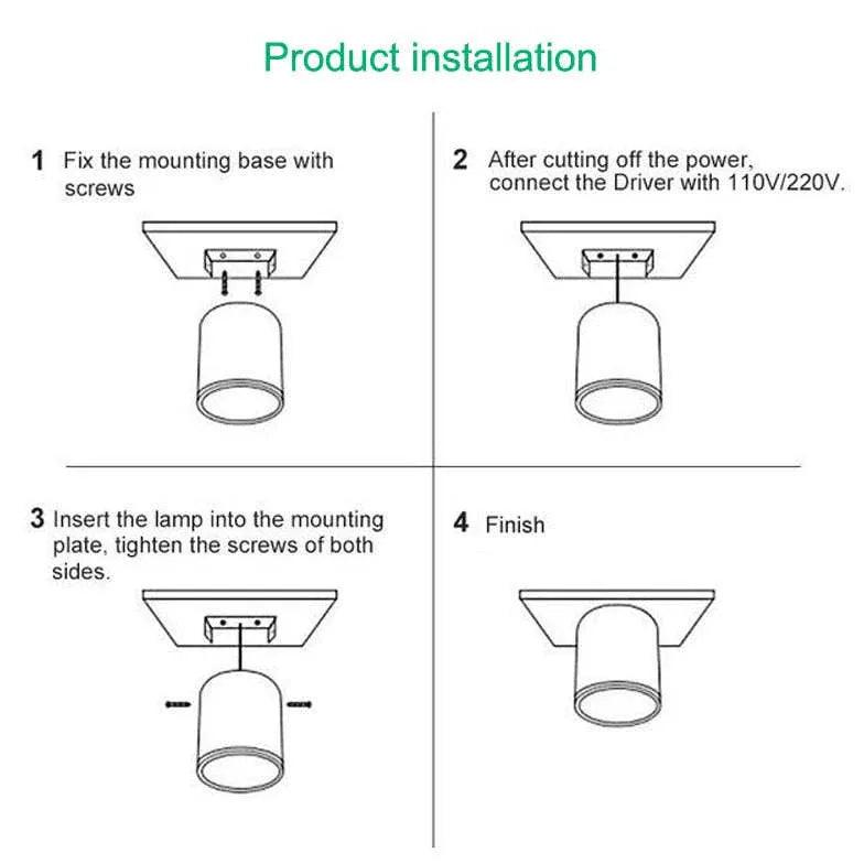 Modern LED Flush Mount Ceiling Light - Energy Efficient Yellow Downlight for Living Room, Bedroom & Kitchen - Dimmable Bright Lighting Fixture for Home & Office