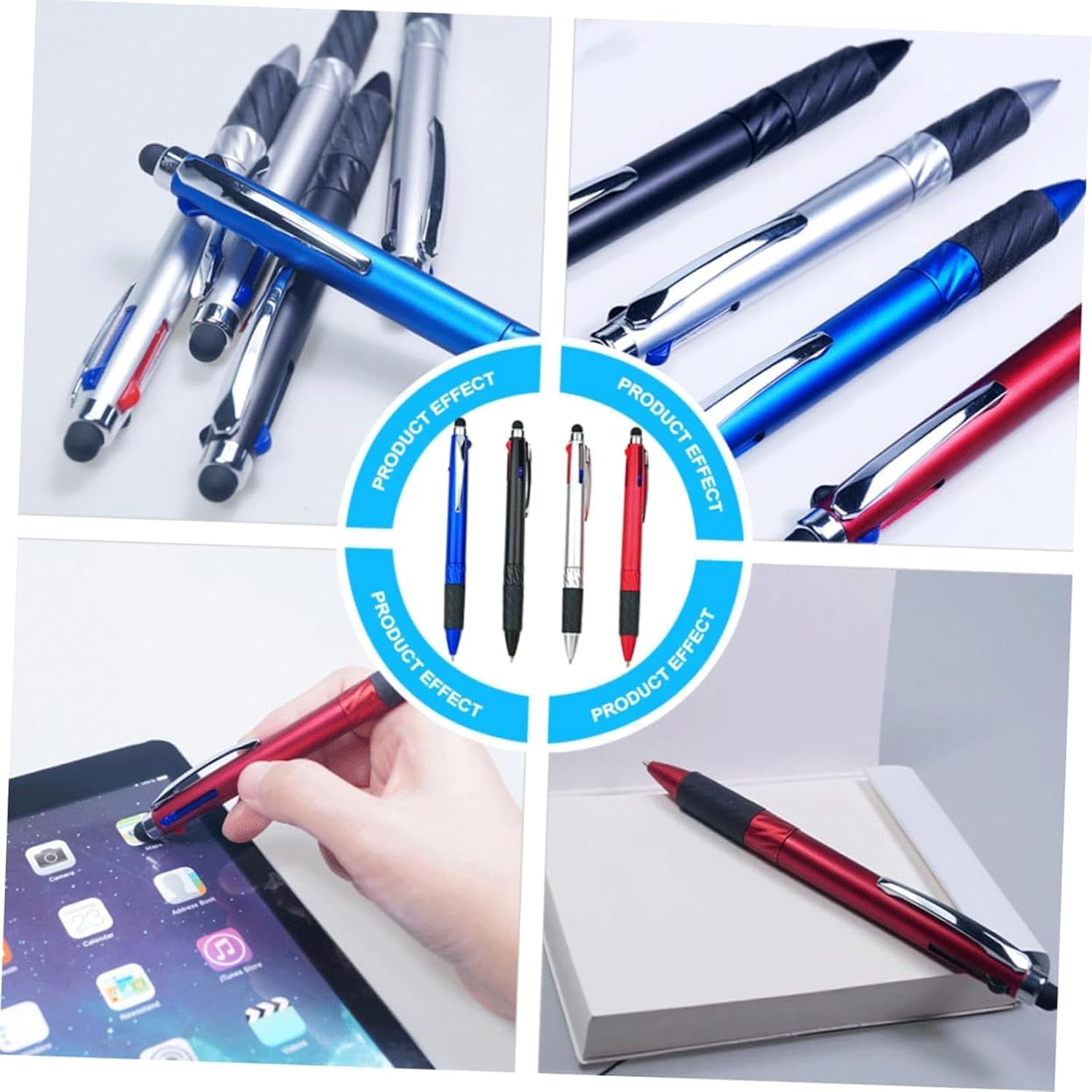 4-Pack Smooth Writing Retractable Gel Ink Pens - Quick-Drying Ballpoint Rollerball Pens for Students, Office & Home Use - Perfect for Note Taking, Journaling & Everyday Writing Tasks