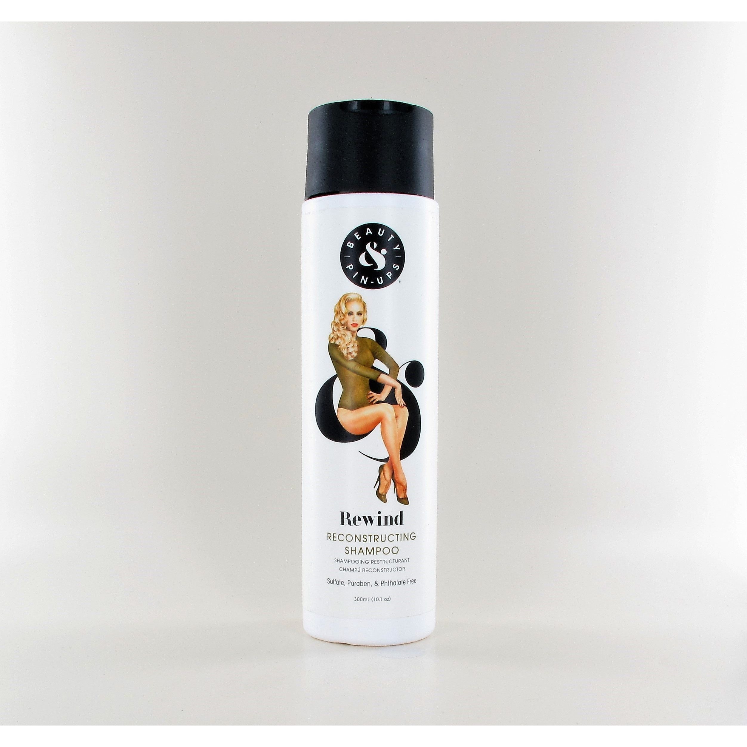 Beauty & Pin Ups Rewind Reconstructing Shampoo 10.1 Oz (Pack of 2) - Deep Repair for Damaged Hair, Salon-Quality Formula - Perfect for Daily Use & Hair Restoration