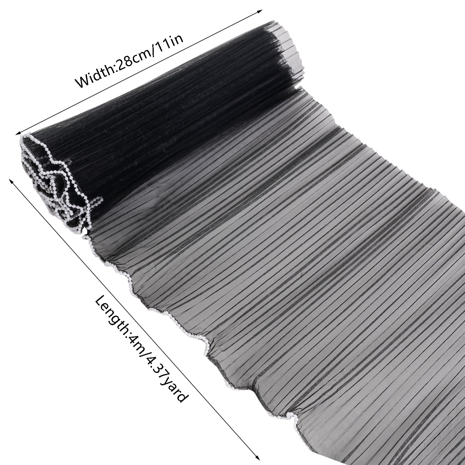 4.37 Yard Floral Wrapping Mesh Paper with Pearl Edge - Translucent Crinkle Bouquet Packaging for Wedding, Mother's Day & Valentine's Day Gifts - DIY Flower Arrangement, Florist Supplies, Gift Wrapping Decor