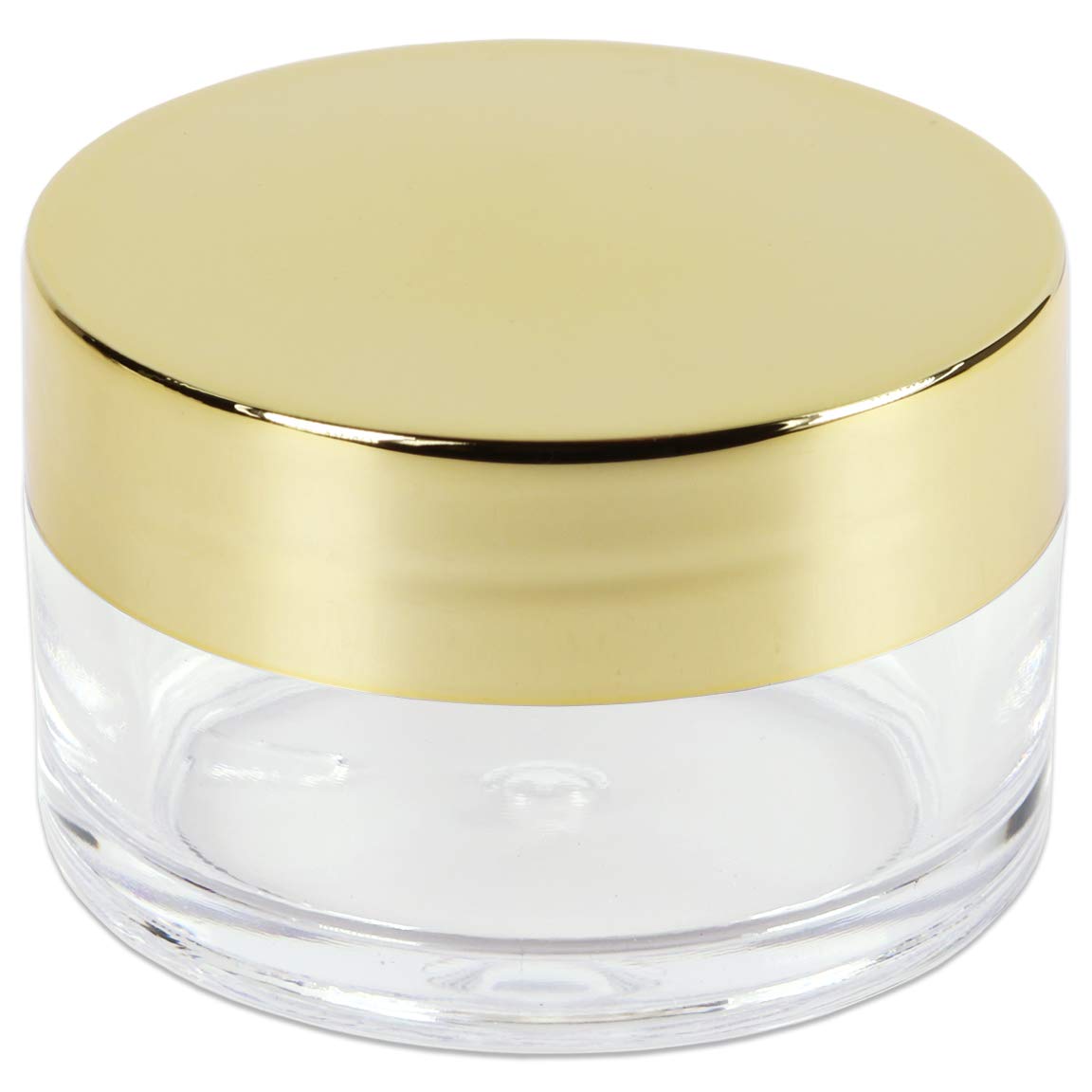 Beauticom 20g/20ml Clear Acrylic Round Jars with Lids - 936 Pieces (Jars + Lids) - Gold - Perfect for Lip Balm, Cream, Makeup, Cosmetics, Samples & Ointments - Ideal for DIY Beauty Products, Travel Containers & Small Batch Packaging