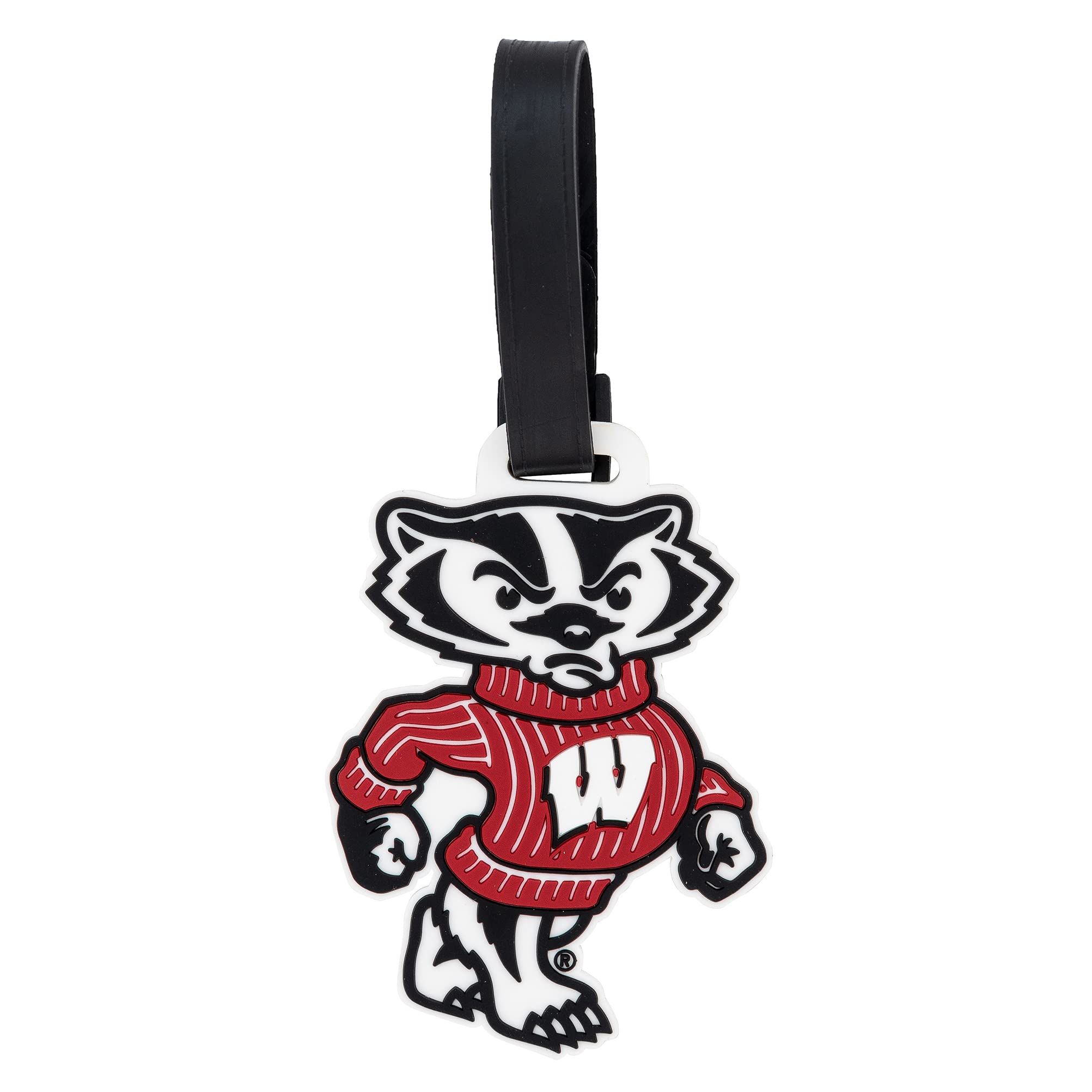 UW Madison Badgers Luggage Tag - PVC Cactus Design D for University of Wisconsin Travel Accessories | Perfect for College Students, Alumni & Fans