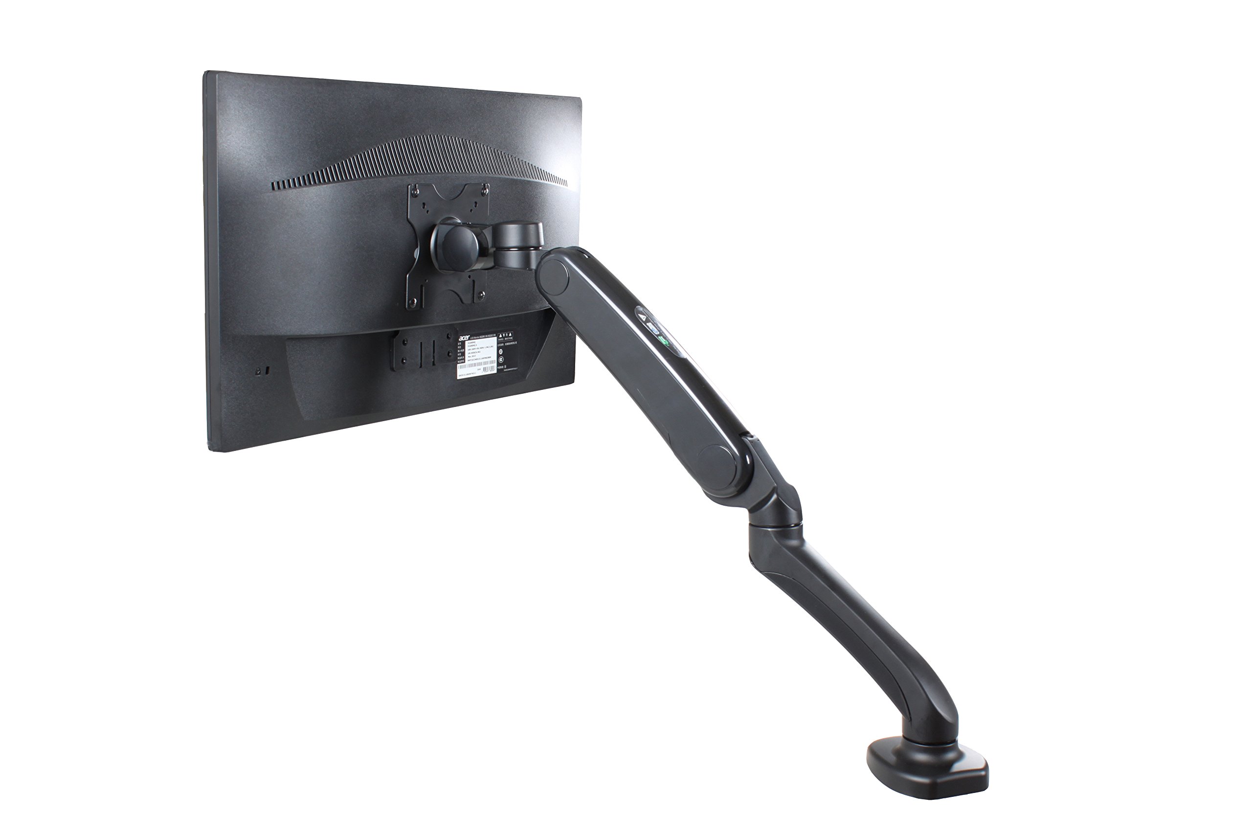 ZILLA DC-K680G Single LED/LCD Monitor Arm Stand - Adjustable VESA Mount for Home & Office Computer Screens - Perfect for Ergonomic Workspace Setup and Multi-Monitor Arrangements