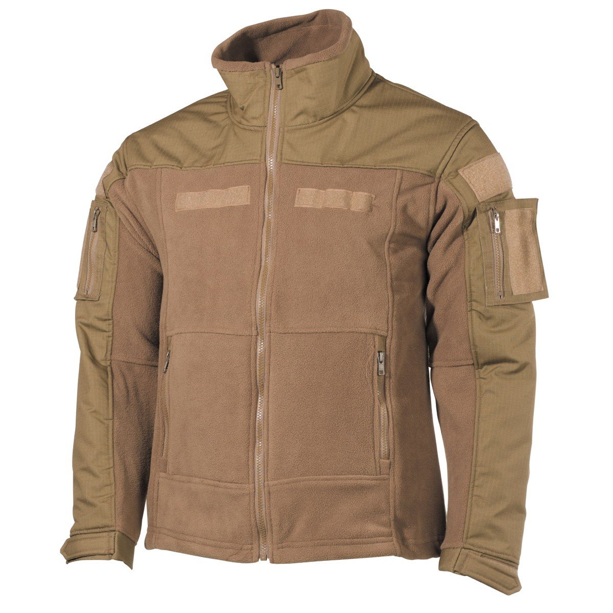 Men's US Combat Fleece Jacket - Black | Warm Military Style Winter Coat for Outdoor Activities, Hiking & Casual Wear