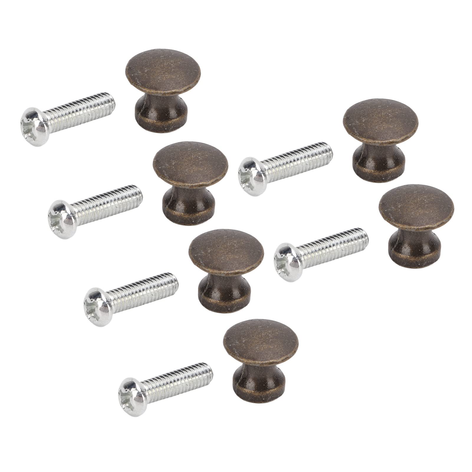 12x11MM Gold Zinc Alloy Round Drawer Pulls Handles - Cabinet Hardware Replacement for Kitchen, Desk & Cupboard (Green Bronze) - Perfect for Home Renovation & Furniture Upgrade