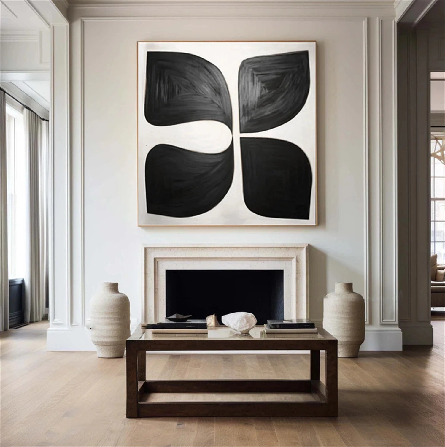 Abstract Tranquility Wall Art Print #WS224 - Modern Home Decor for Living Room, Bedroom & Office - Calming Abstract Painting for Meditation Spaces & Zen Interiors
