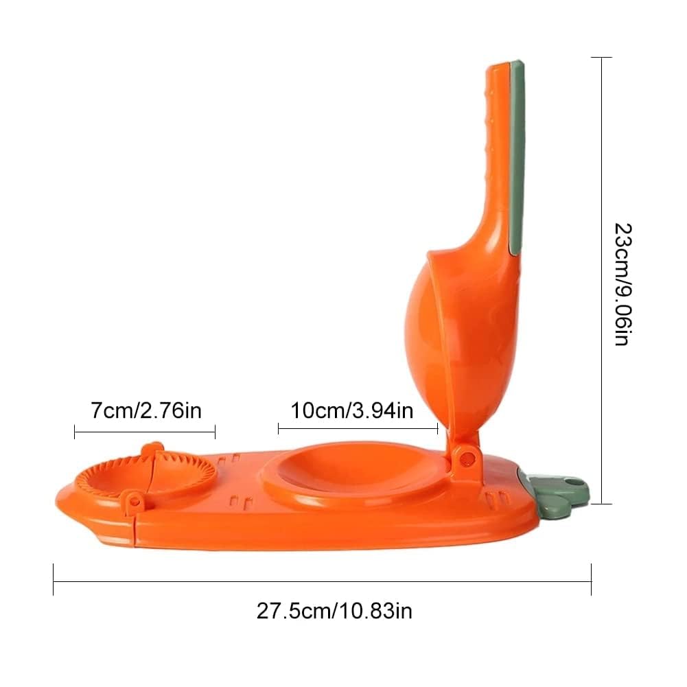 2 in 1 Dumpling Maker Press - Manual Dumpling Wrapper Mold for Chinese Food, Empanadas, Ravioli, Pierogi & Hand Pies - Green Kitchen Tool for Homemade Pastry & Asian Cuisine | Perfect for Family Cooking & Party Snack Preparation