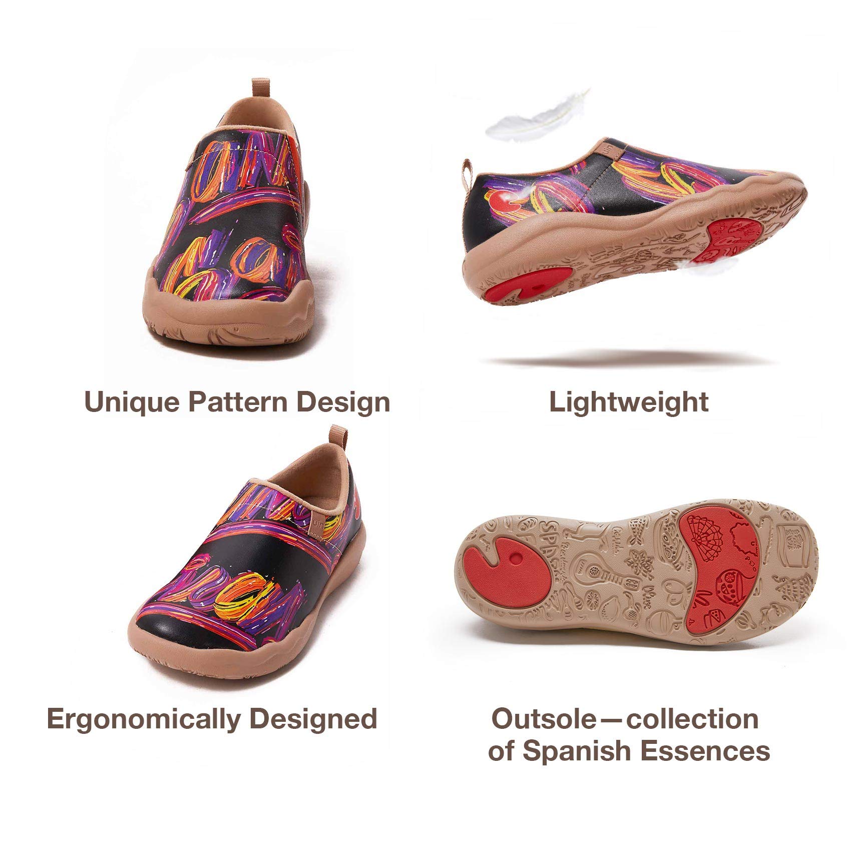 UIN Women's Slip-On Walking Shoes - Lightweight Travel Loafers with Microfiber Upper - Comfortable Casual Sneakers for Walking, Travel & Everyday Wear
