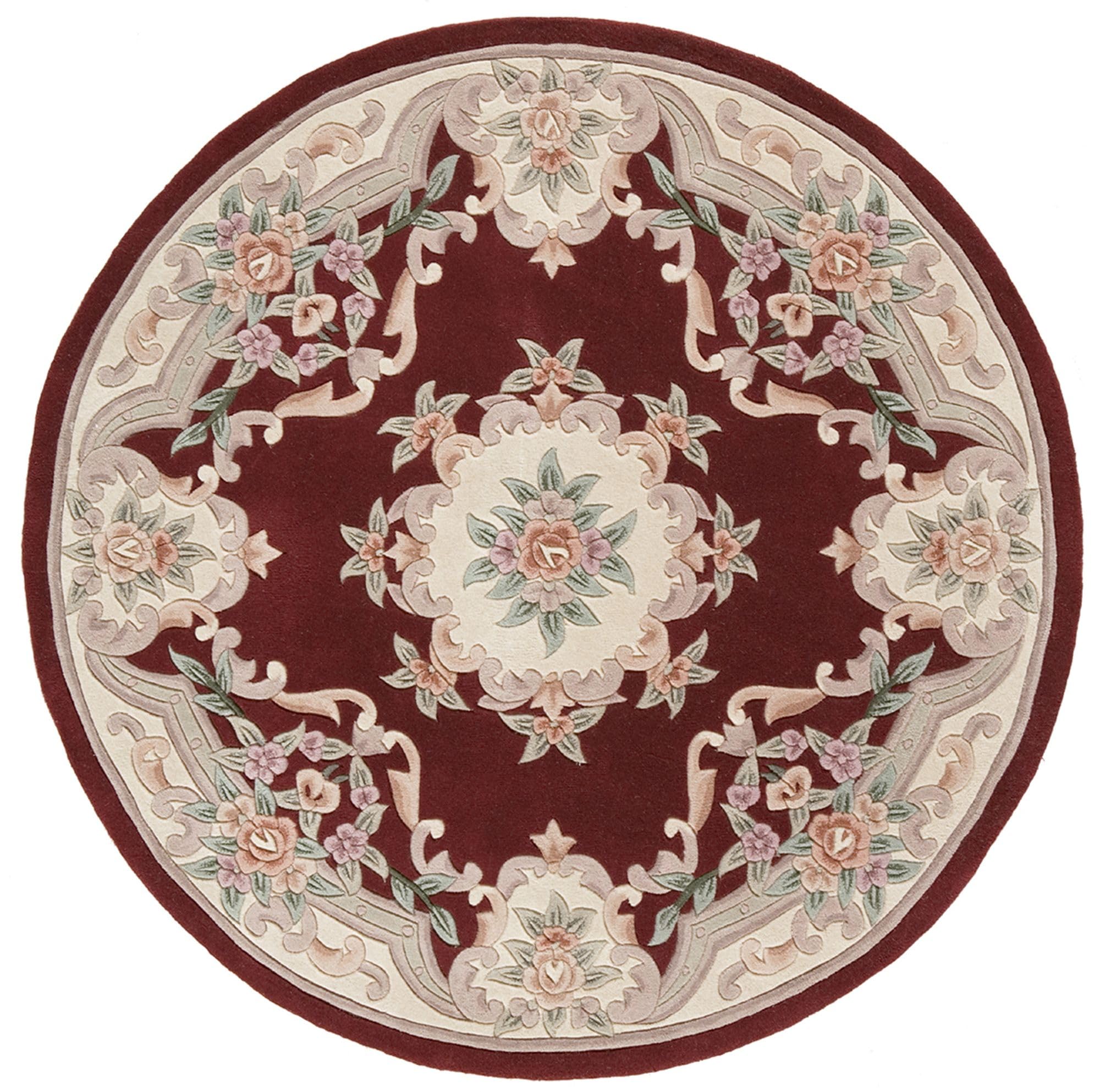 Rugs America RA21825 6x9 Feet Burgundy Area Rug - Soft & Durable Living Room Rug for Bedroom, Dining Room, and Home Decor