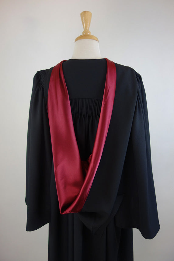 Oxford Style Fully Lined Academic Hood - Premium Quality Graduation Gown for University Ceremonies, Commencement & Formal Events