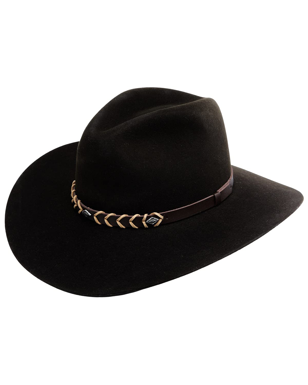 RODEO KING Unisex 5X Chocolate Tracker Bonded Leather Western Felt Cowboy Hat for Men & Women - Perfect for Rodeo, Country Music Festivals, and Outdoor Adventures
