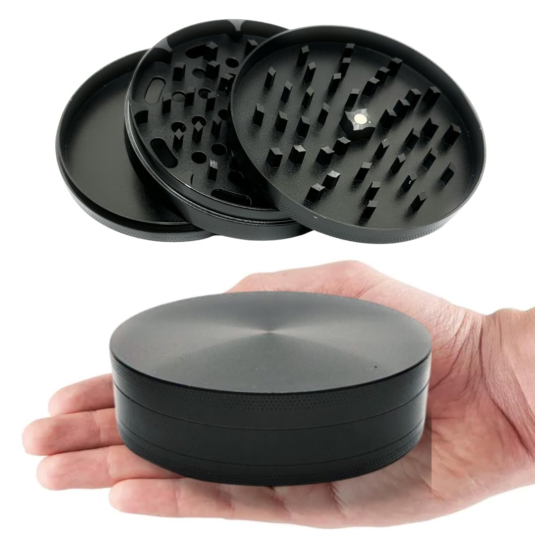 4 Inch Spice Grinder with Sharp Metal Teeth - Low Profile 1