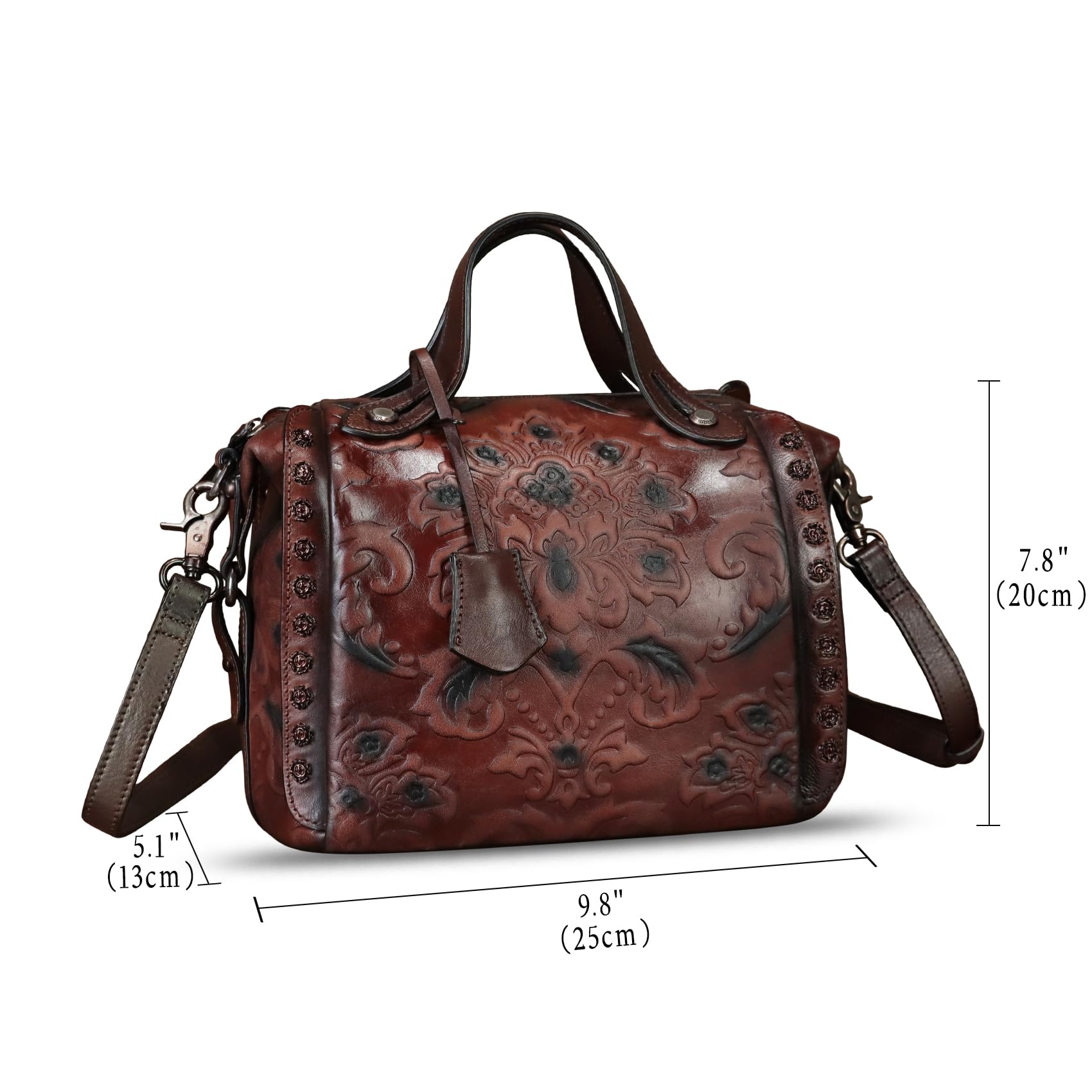 Vintage Leather Handbags for Women - Crossbody & Shoulder Bags for Daily Use
