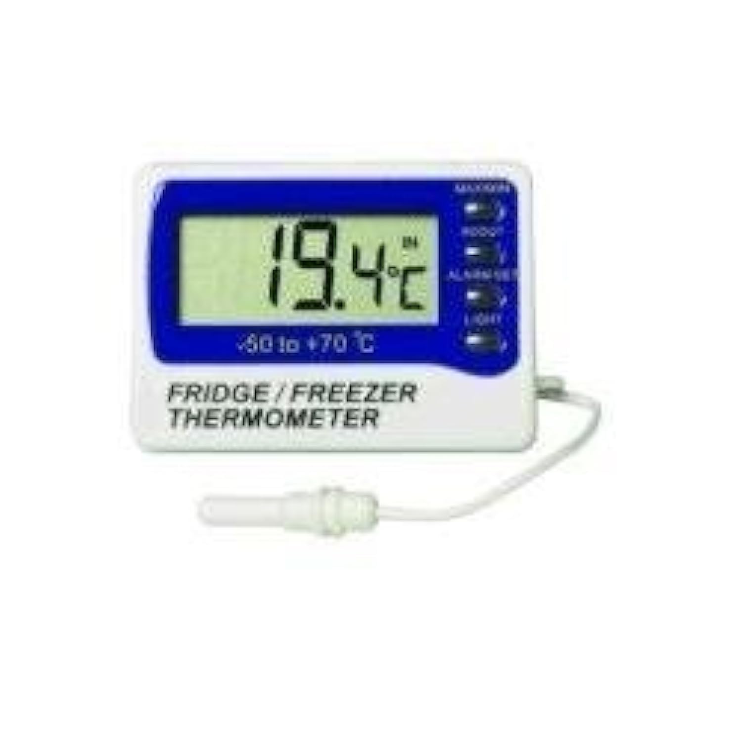 Digital Refrigerator/Freezer Thermometer with ABS Housing - Monitor Food Safety & Appliance Performance for Home, Restaurant, and Commercial Use