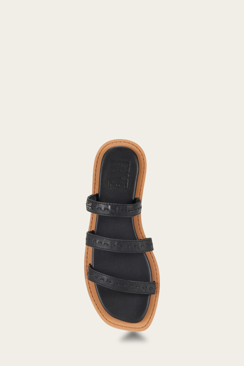 Faye Strappy Slide Sandals - Pre-Owned Women's Fashion Footwear for Casual Outings & Beach Vacations