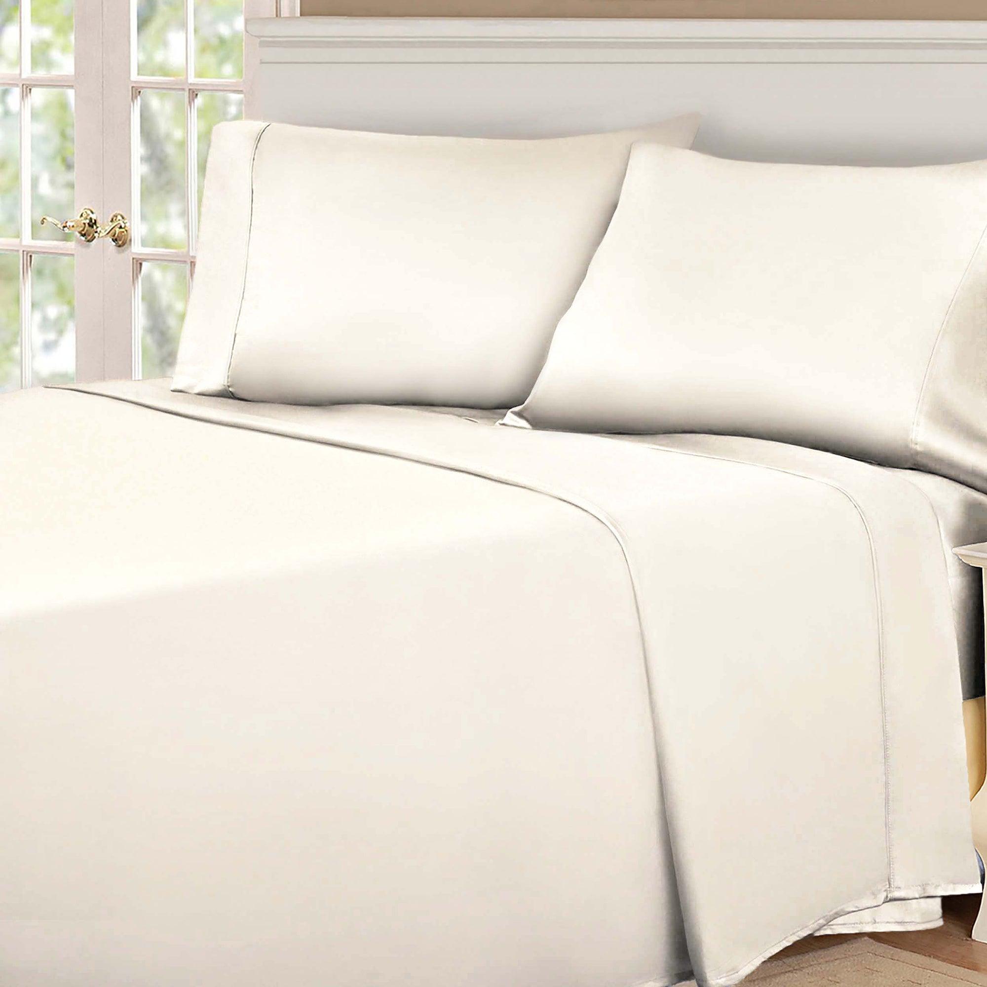 Premium 100% Egyptian Cotton 530 Thread Count Bed Sheet Set - Queen Size, 4-Piece, Breathable & Soft for Ultimate Comfort - Perfect for Luxury Hotels, Master Bedrooms & Gift Giving