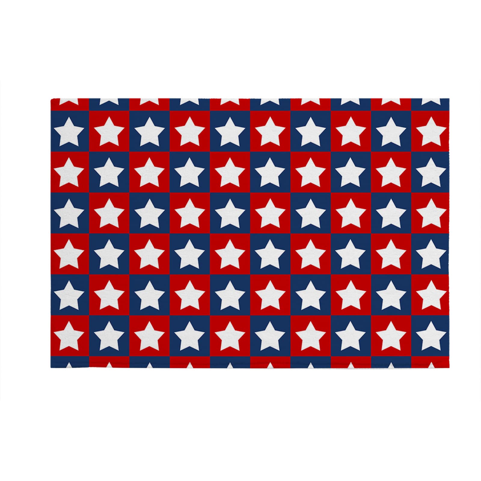 American Flag Patriotic Welcome Mat - Funny Independence Day Outdoor Doormat with Star Design, 17.7x29.5 Inch Farmhouse Entry Rug for Front Door, Kitchen & Home Decor - Perfect for 4th of July, Memorial Day & Patriotic Holidays