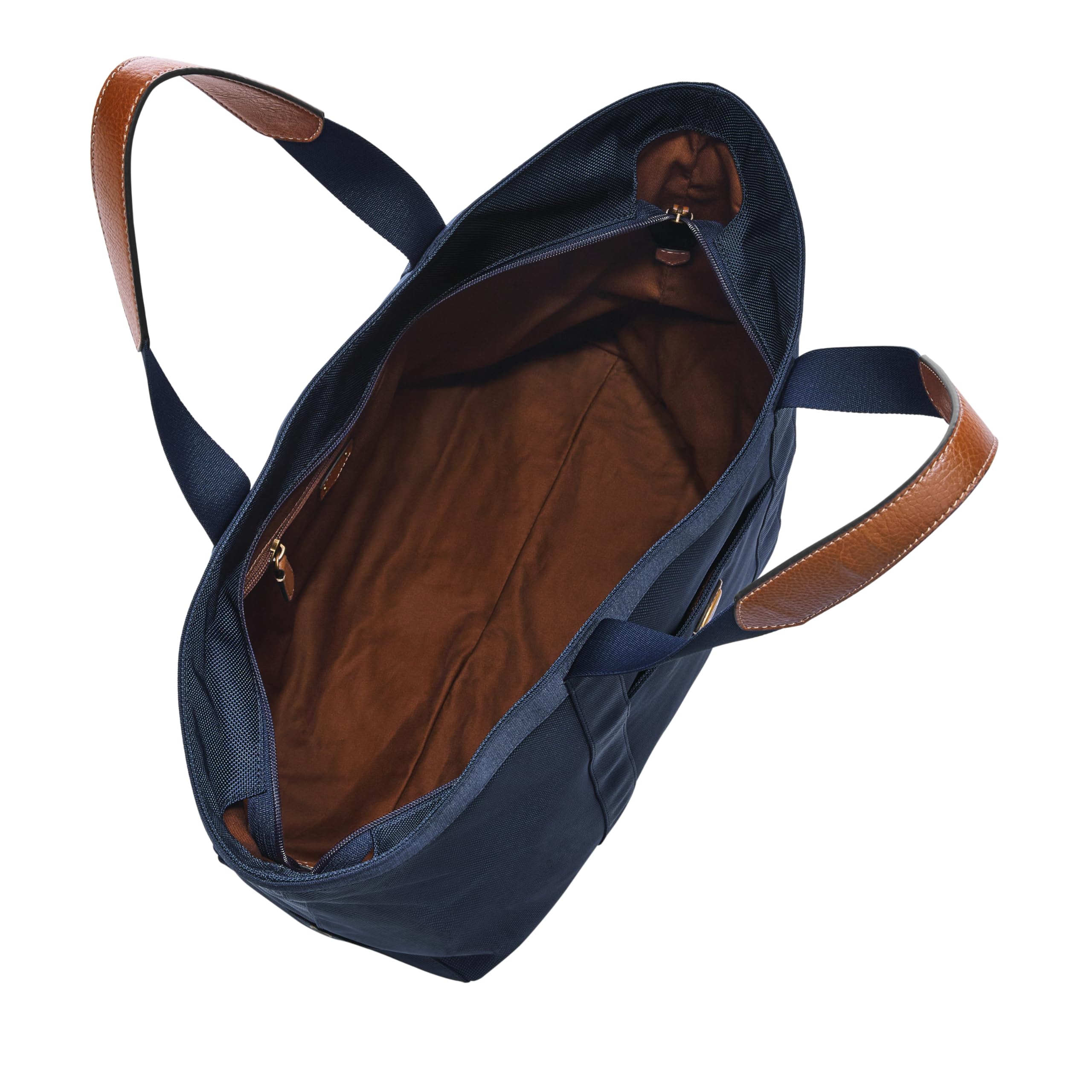 Fossil Hayes Navy Leather Tote Bag for Women - Stylish & Spacious Handbag for Work, Travel & Everyday Use