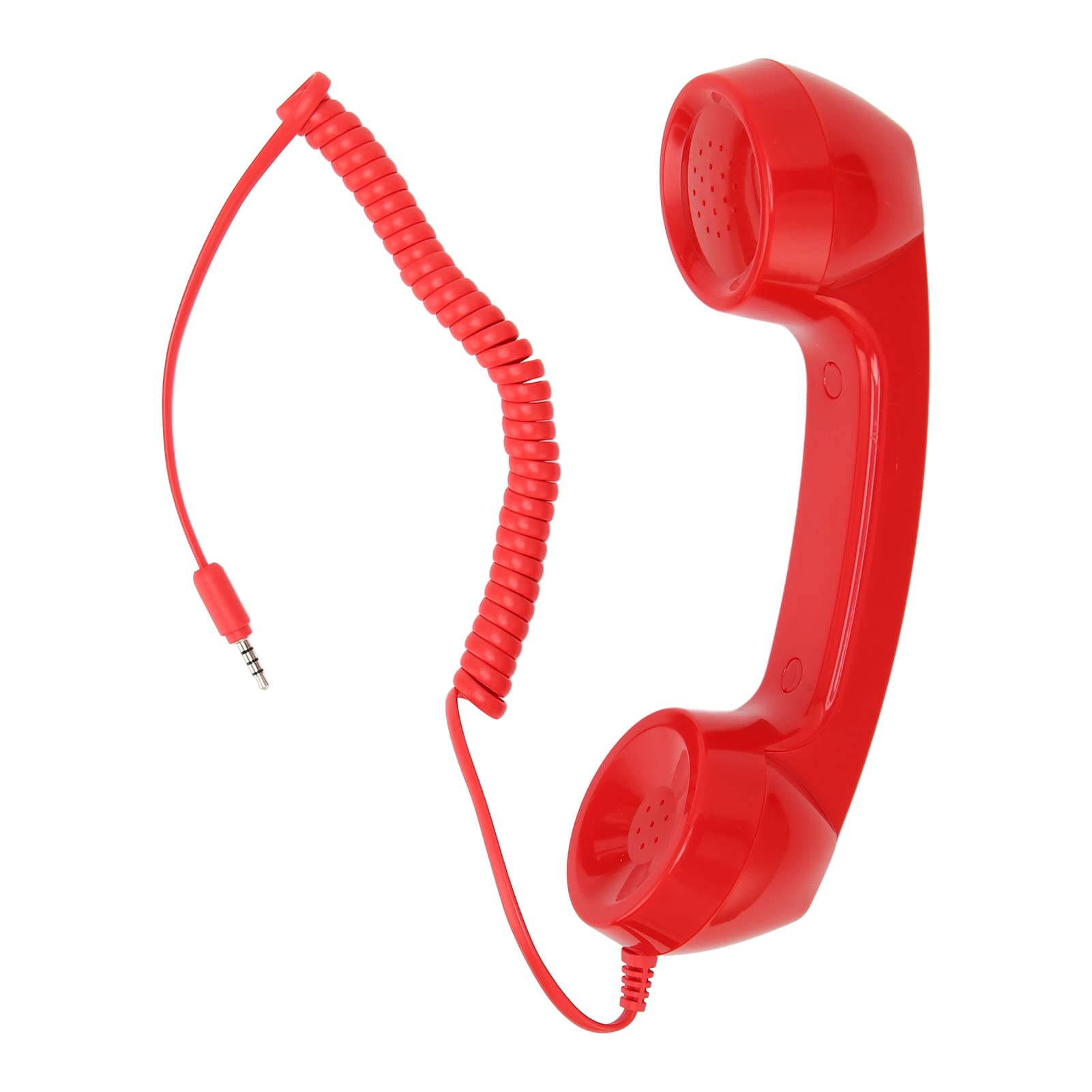 Vintage Retro Corded Phone Handset - Classic Landline Telephone with One-Touch Multifunction, Anti-Radiation Design for Home & Office Use - Compatible with Mobile Phones & Computers (Red) - Perfect for Nostalgic Decor, Call Centers & Home Security Systems