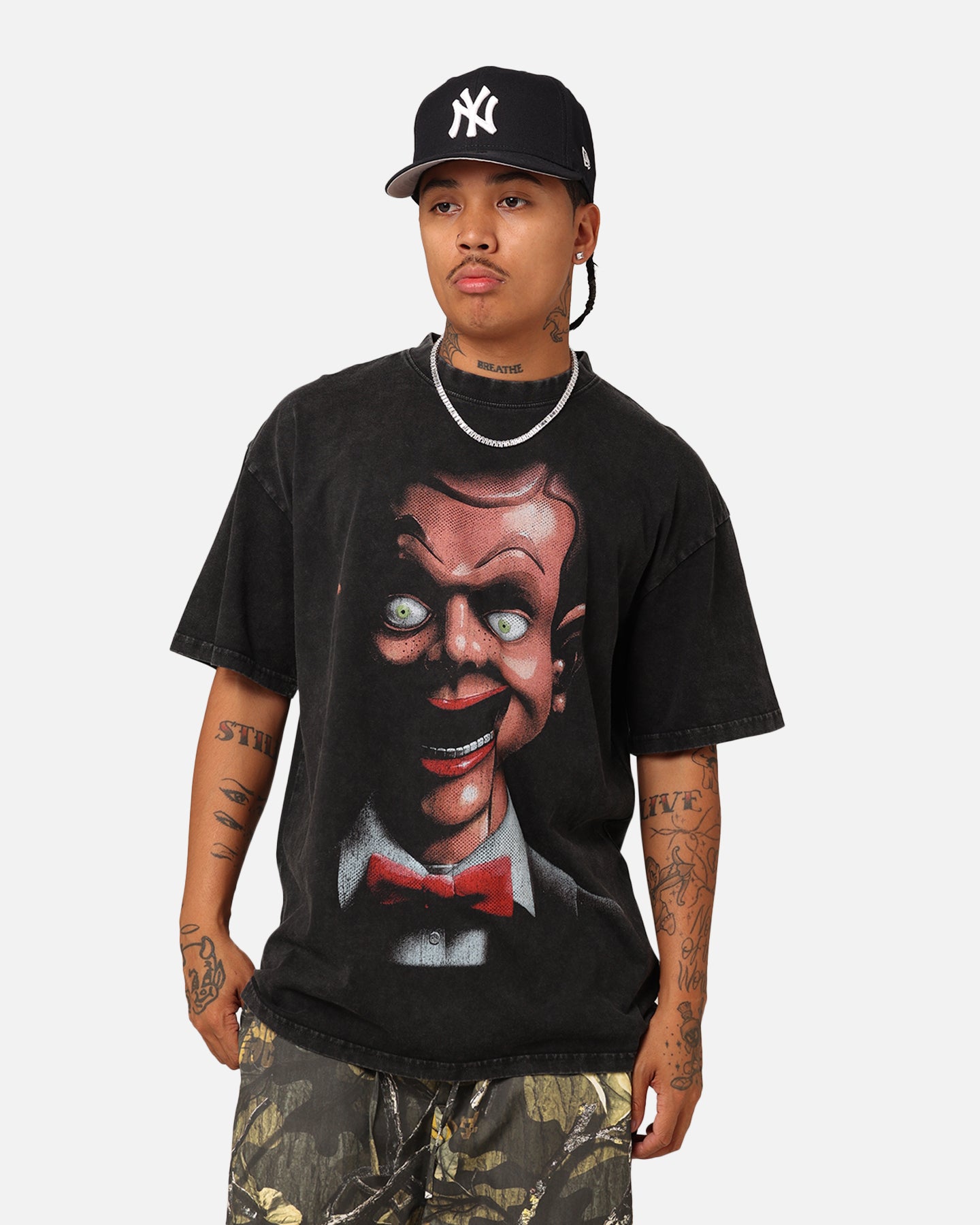 Vintage Goosebumps Living Dummy Graphic T-Shirt - American Thrift Style Black Wash Tee for Horror Fans & 90s Nostalgia | Perfect for Halloween Costumes, Comic Con & Retro Fashion Outfits