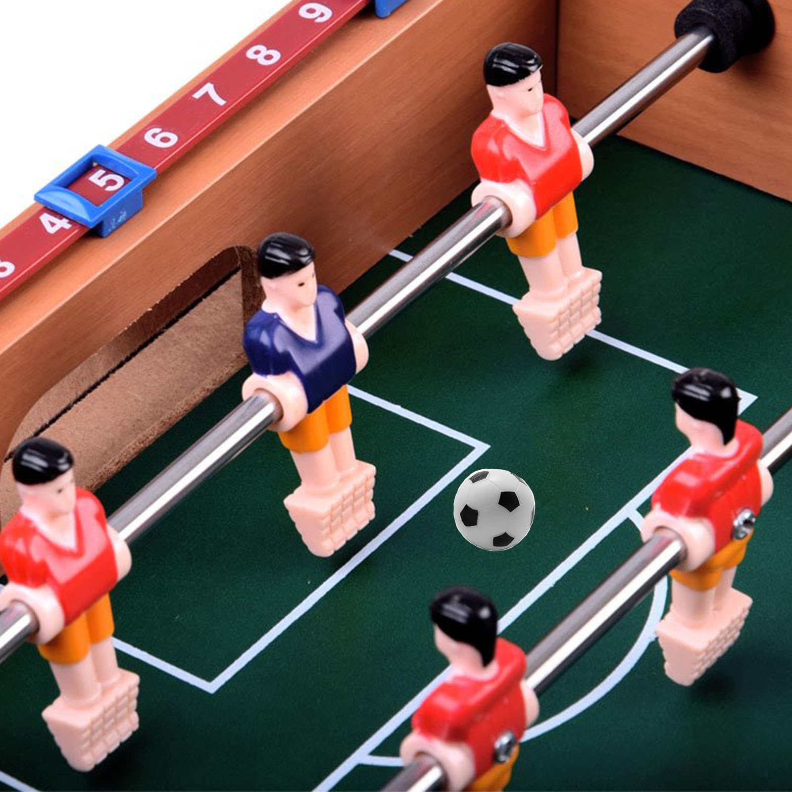 15-Pack Mini Table Football Balls - 32mm Black & White Replacement Soccer Balls for Tabletop Games, Football Party Accessories - Perfect for Game Nights, Sports Bars, and Family Fun