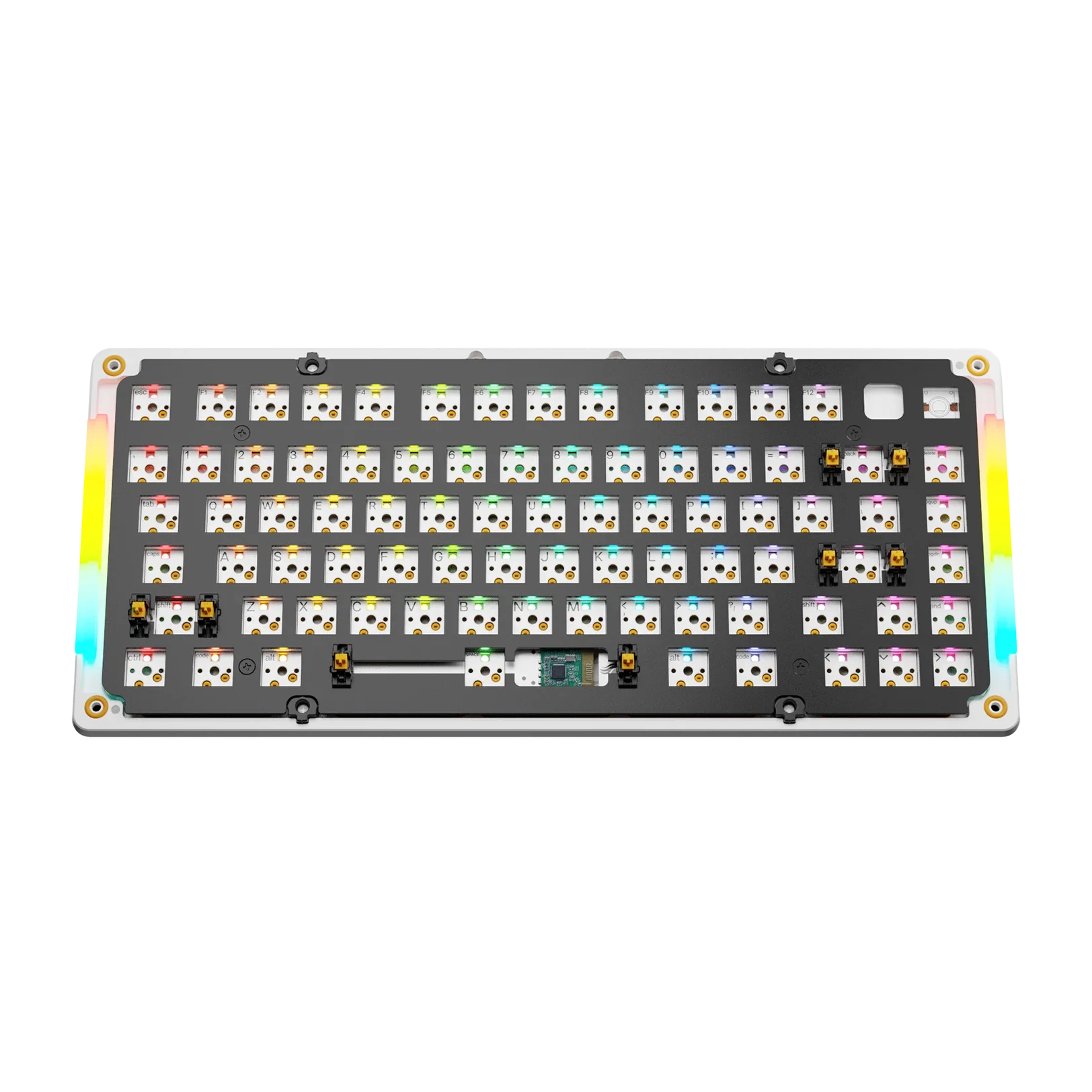 GMMK 3 75% Mechanical Keyboard Bottom Case - Matte White Metal Base Plate | Perfect for Gaming, Typing & Office Work