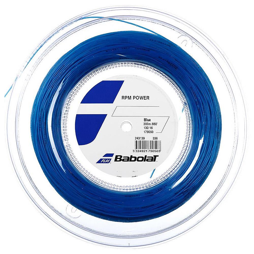Babolat RPM Power 16/1.30 Tennis String Reel (Blue) - Premium Polyester Tennis String for Spin & Control - Perfect for Competitive Players & Stringing Professionals