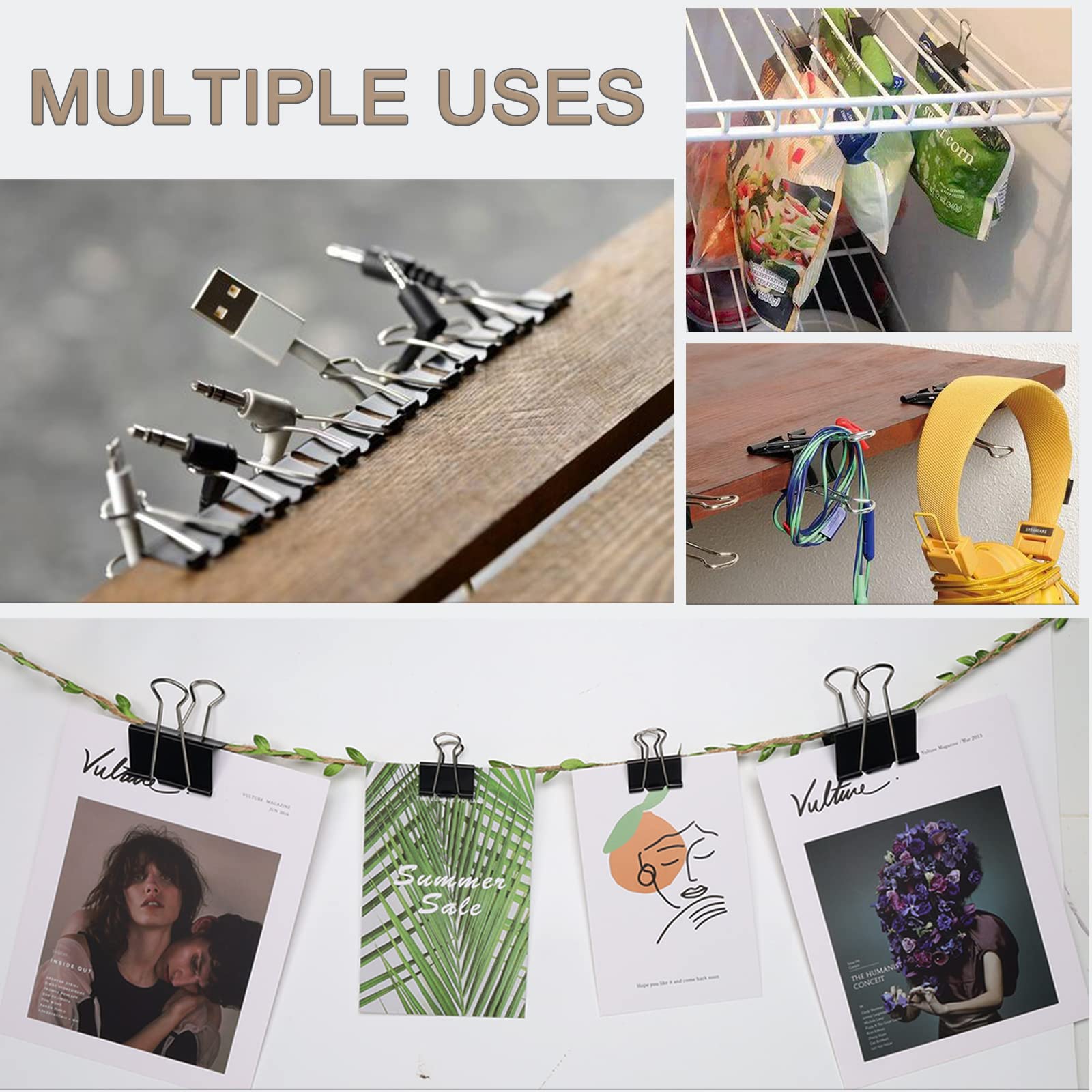 24pcs 2 Inch Metal Binder Clips - Heavy Duty Paper Clips for Office, School & Home Organization - 12 per Box (2 Boxes Included) - Perfect for Document Filing, Bulletin Boards & Craft Projects