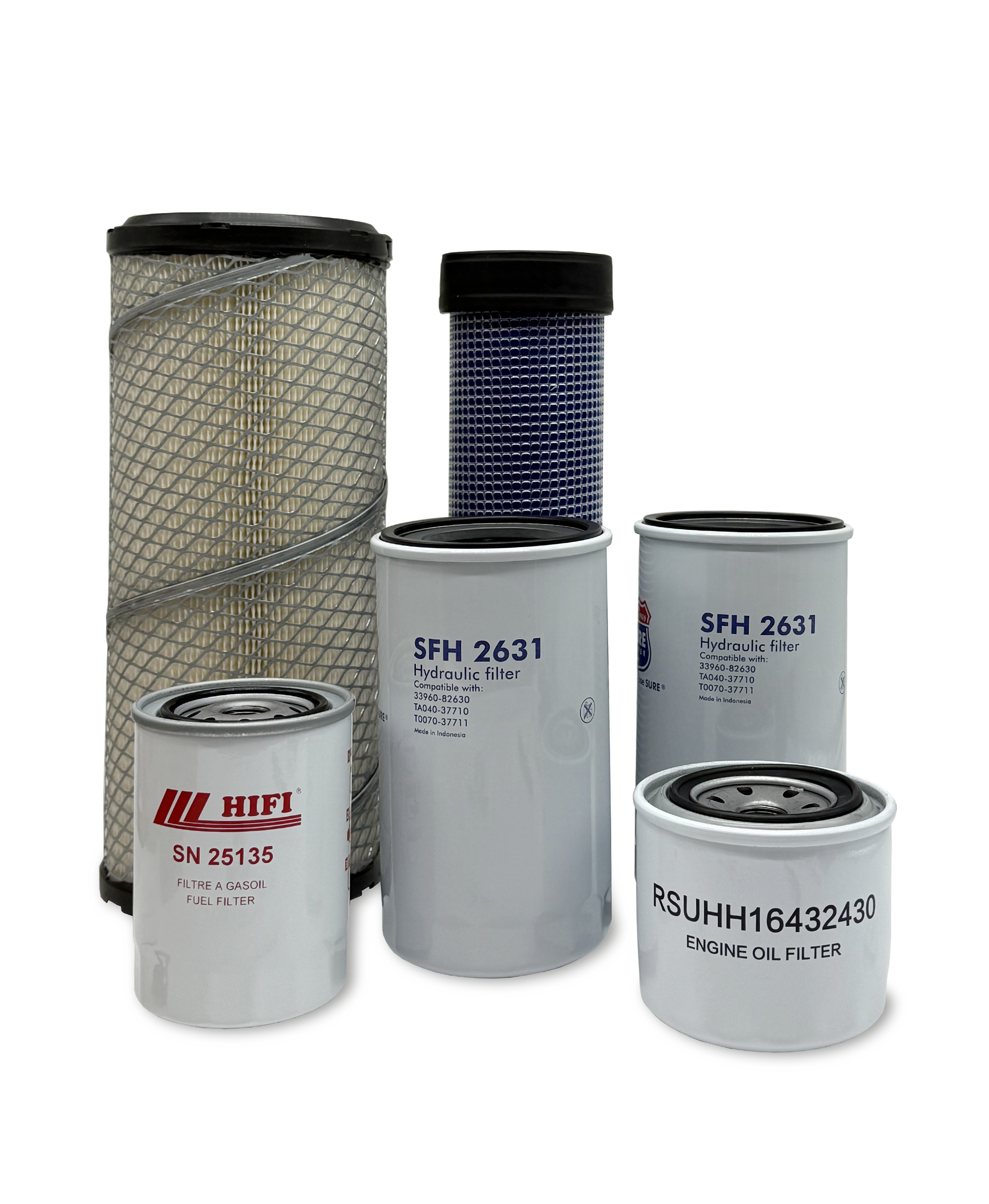HERO® Maintenance Filter Kit for Kubota M5140HD Tractor - Air, Oil & Fuel Filters Replacement Set - Perfect for Farm Equipment Maintenance & Tractor Upkeep