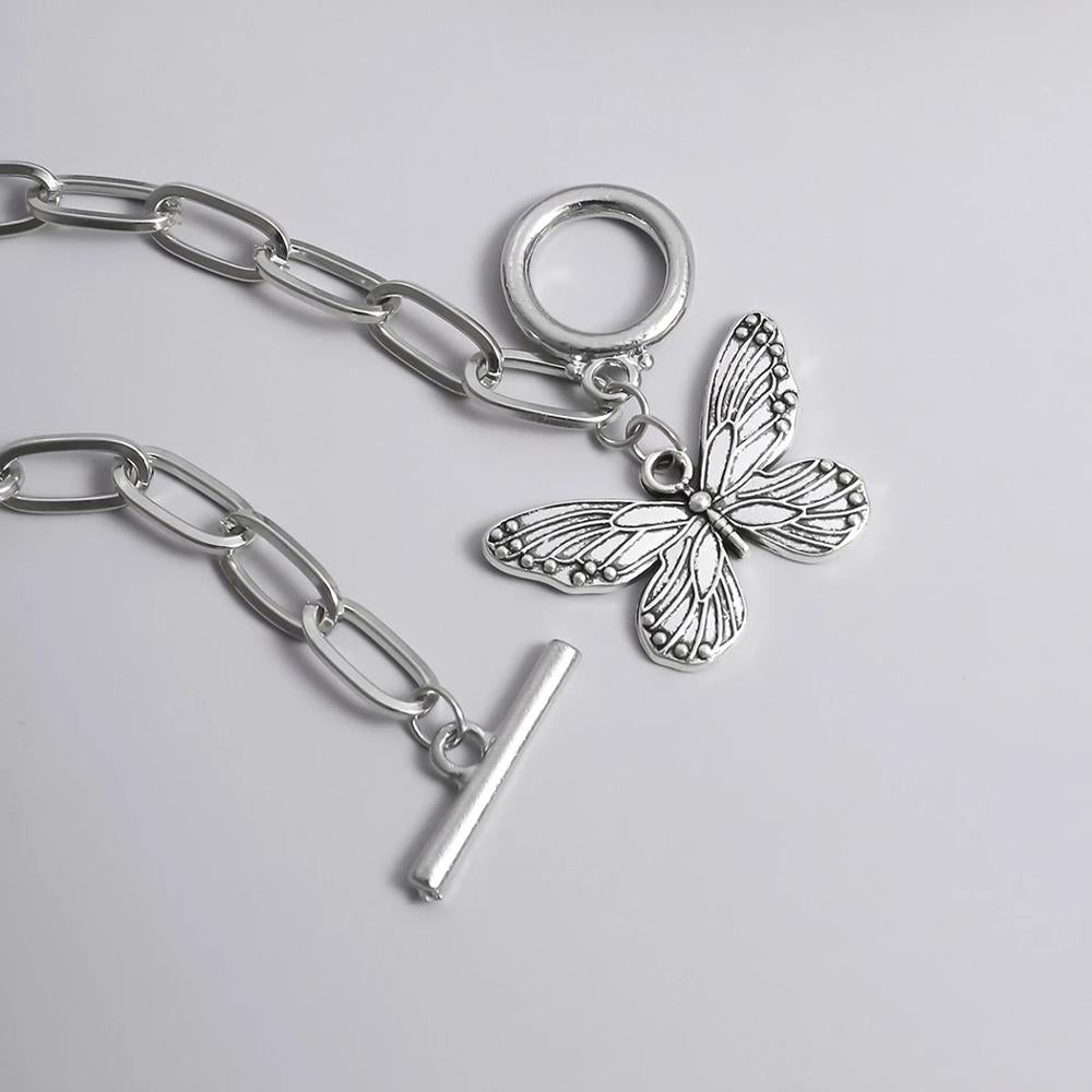 Elegant Butterfly Pendant Chain Bracelet for Women - Sterling Silver Adjustable Charm Bracelet - Perfect for Gifts, Parties & Everyday Wear