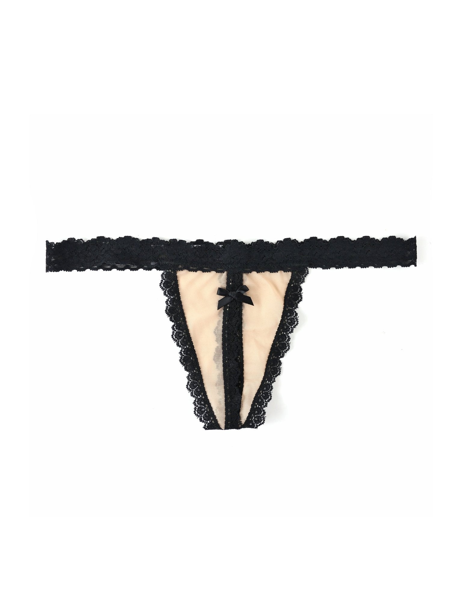 &oh™ Nude Illusion Crotchless G String Thong - Sexy Sheer Lingerie for Women, Comfortable Invisible Underwear for Date Night & Boudoir Photography
