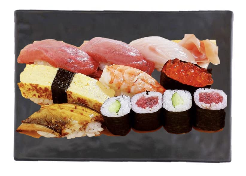 Premium Black Melamine Rectangular Plates - 12-Pack 9.875