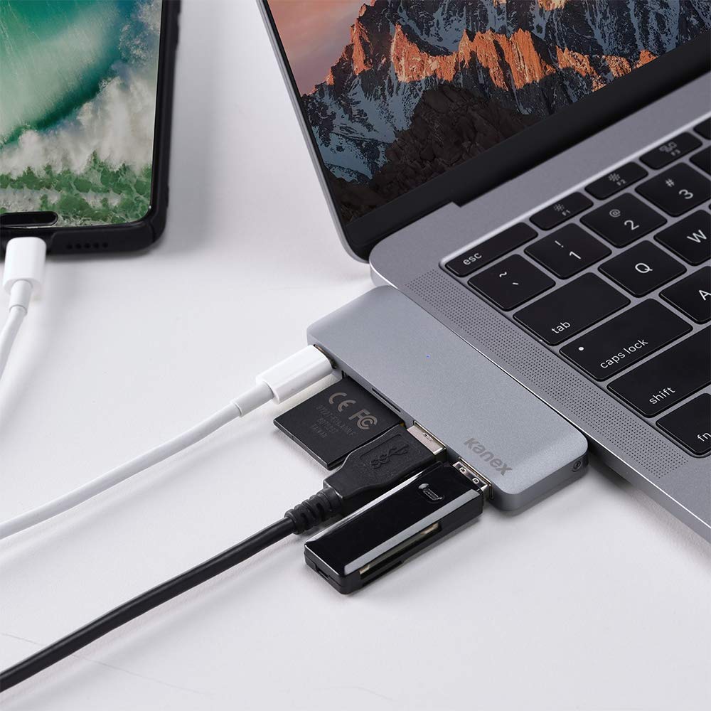 iAdapt 5-in-1 USB-C Hub with HDMI, USB 3.0, SD/TF Card Reader for MacBook 12-inch, MacBook Air, MacBook Pro - Portable Adapter for Work, Travel & Home Office (Model K172-1041-USBC)