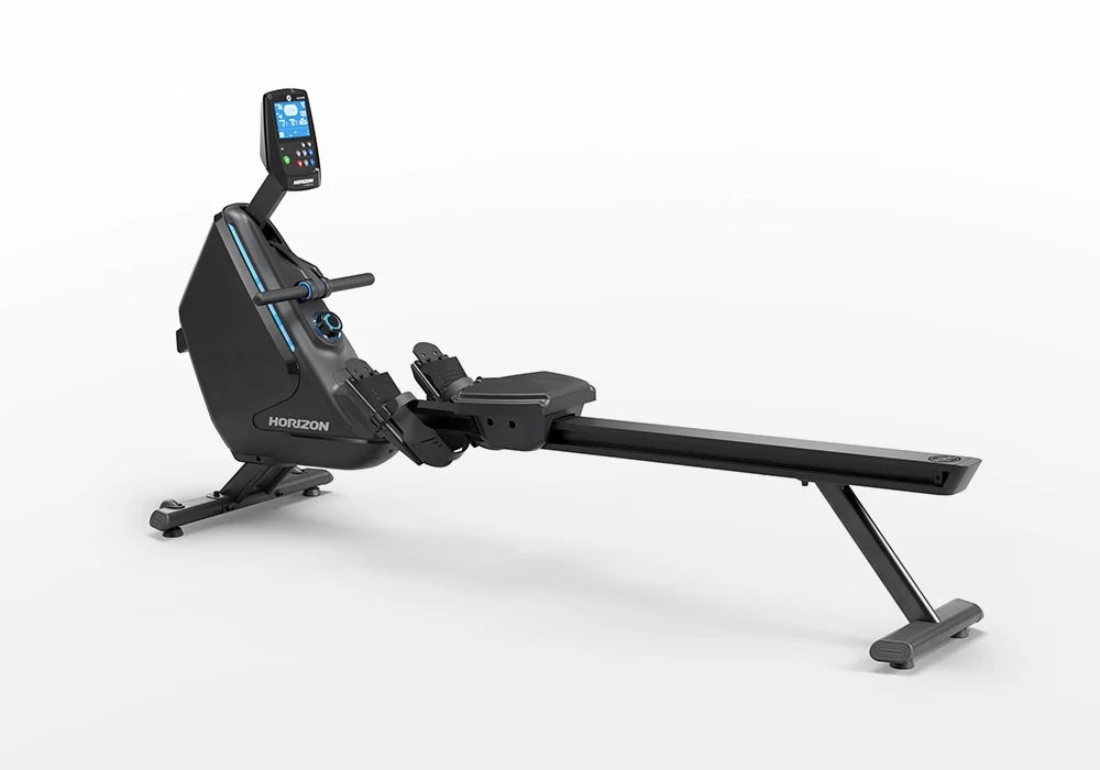 Horizon Fitness Oxford 6 Rowing Machine for Home Gym - Quiet Magnetic Resistance Rower with LCD Display for Full Body Workout | Perfect for Cardio Training & Weight Loss
