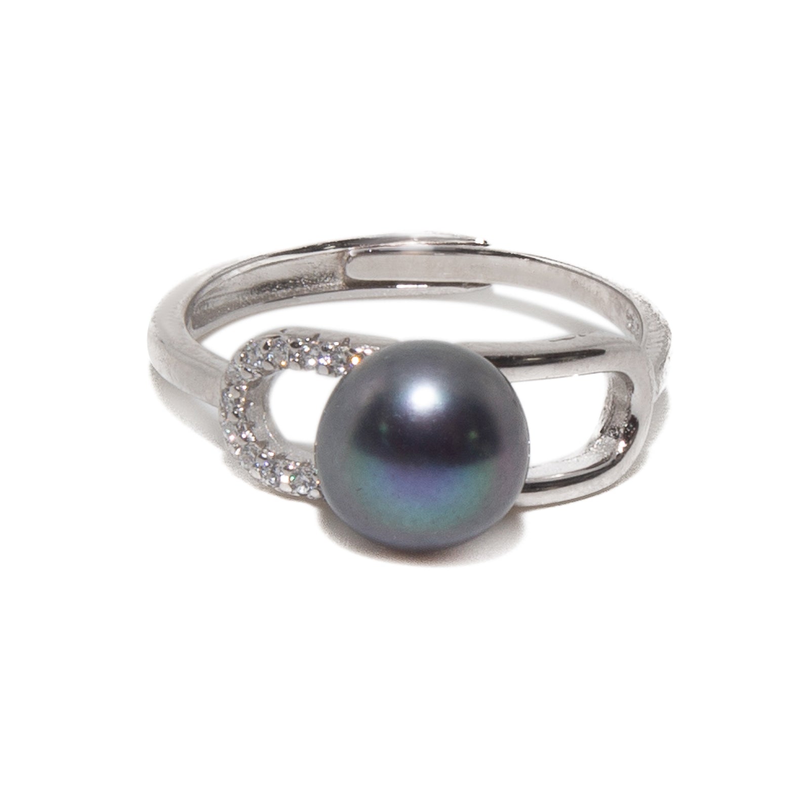 Elegant Silver Linings Pearl Ring for Women – Dainty & Timeless Jewelry for Weddings, Parties & Everyday Wear