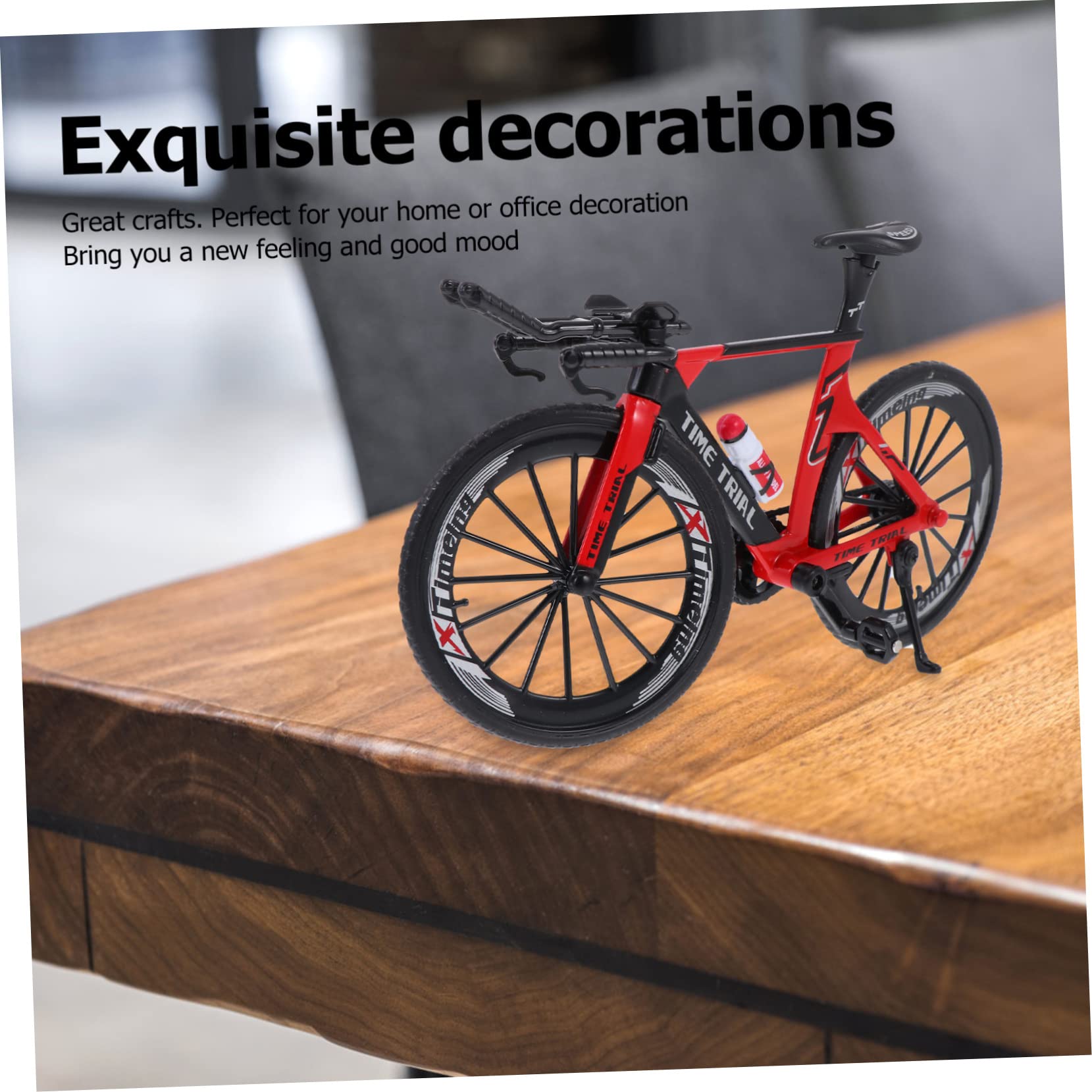 Mini Bike Model Toy - Cabilock Alloy Bicycle Statue for Home Decor