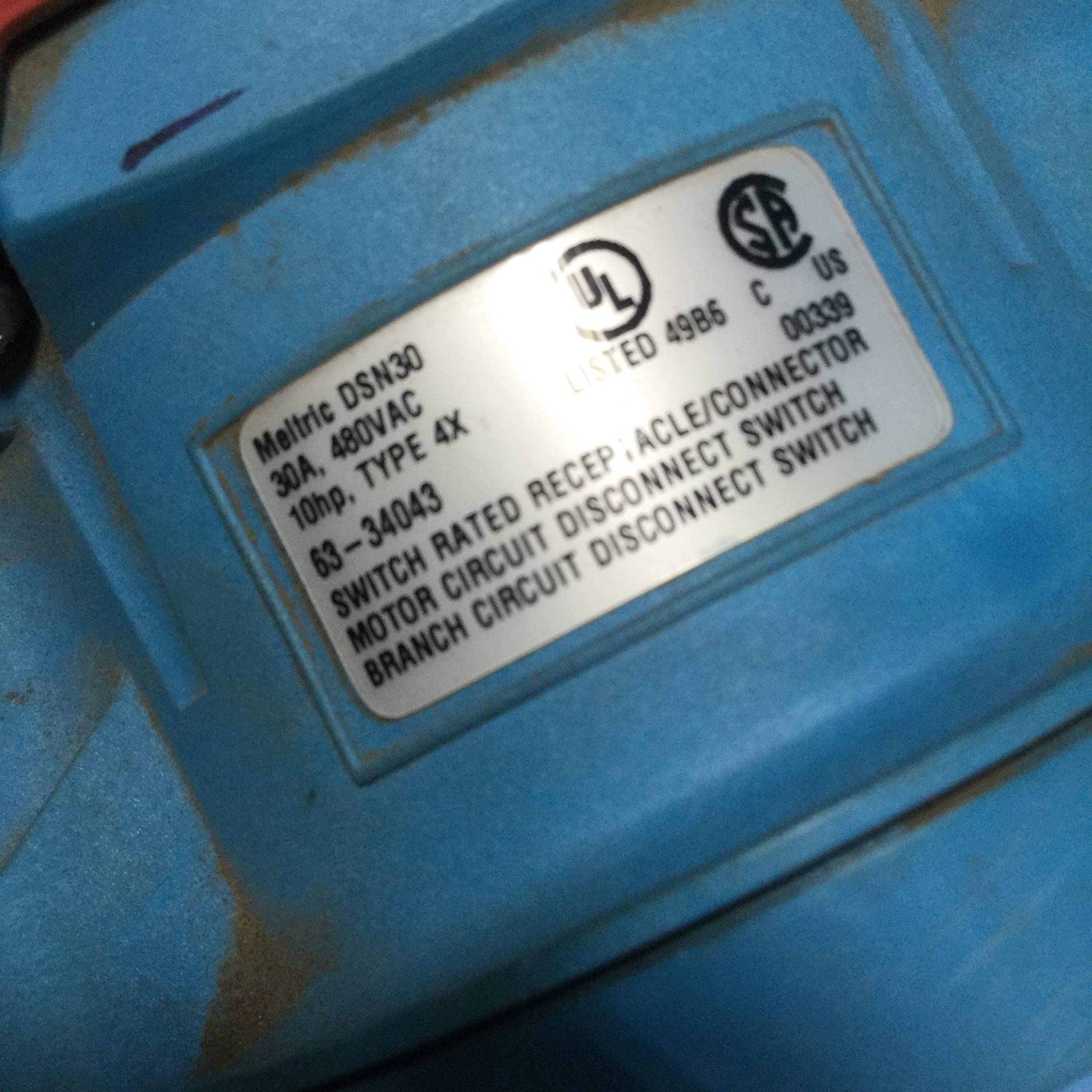 63-34043 DSN30 30 Amp Female Receptacle - Heavy Duty Electrical Connector for Marine, RV, and Industrial Applications