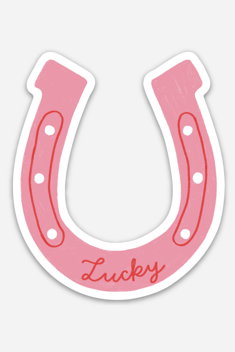 Lucky Horseshoe Sticker - Decorative Vinyl Decal for Home, Car, Laptop & DIY Crafts - Bring Good Fortune to Your Space