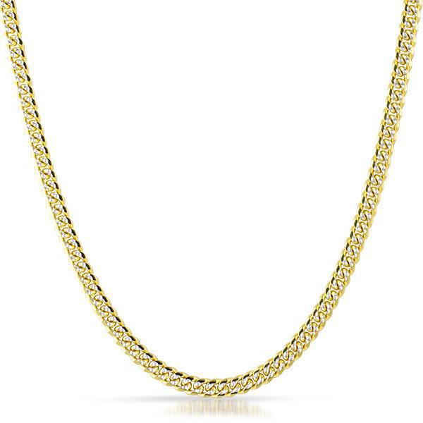 5mm Two Tone Italian 925 Sterling Silver Cuban Link Chain for Men - Perfect for Layering, Gift Giving & Everyday Wear